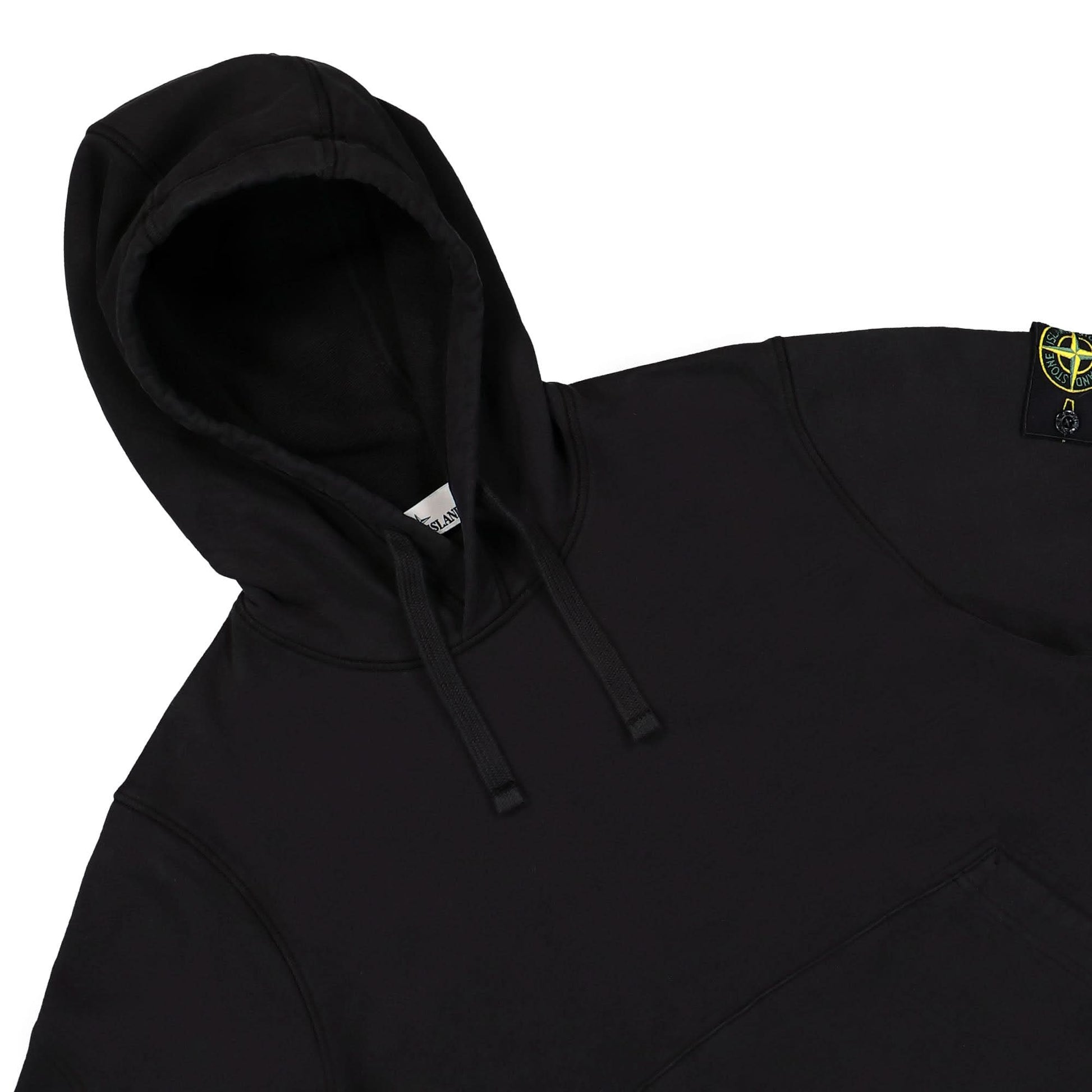 Stone Island Hooded Sweatshirt Black Detail view 3 | Gate