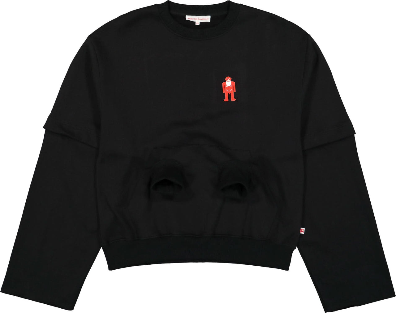 Walter Van Beirendonck Black Hole Sweat Super Oversized Black Detail view 1 | Gate