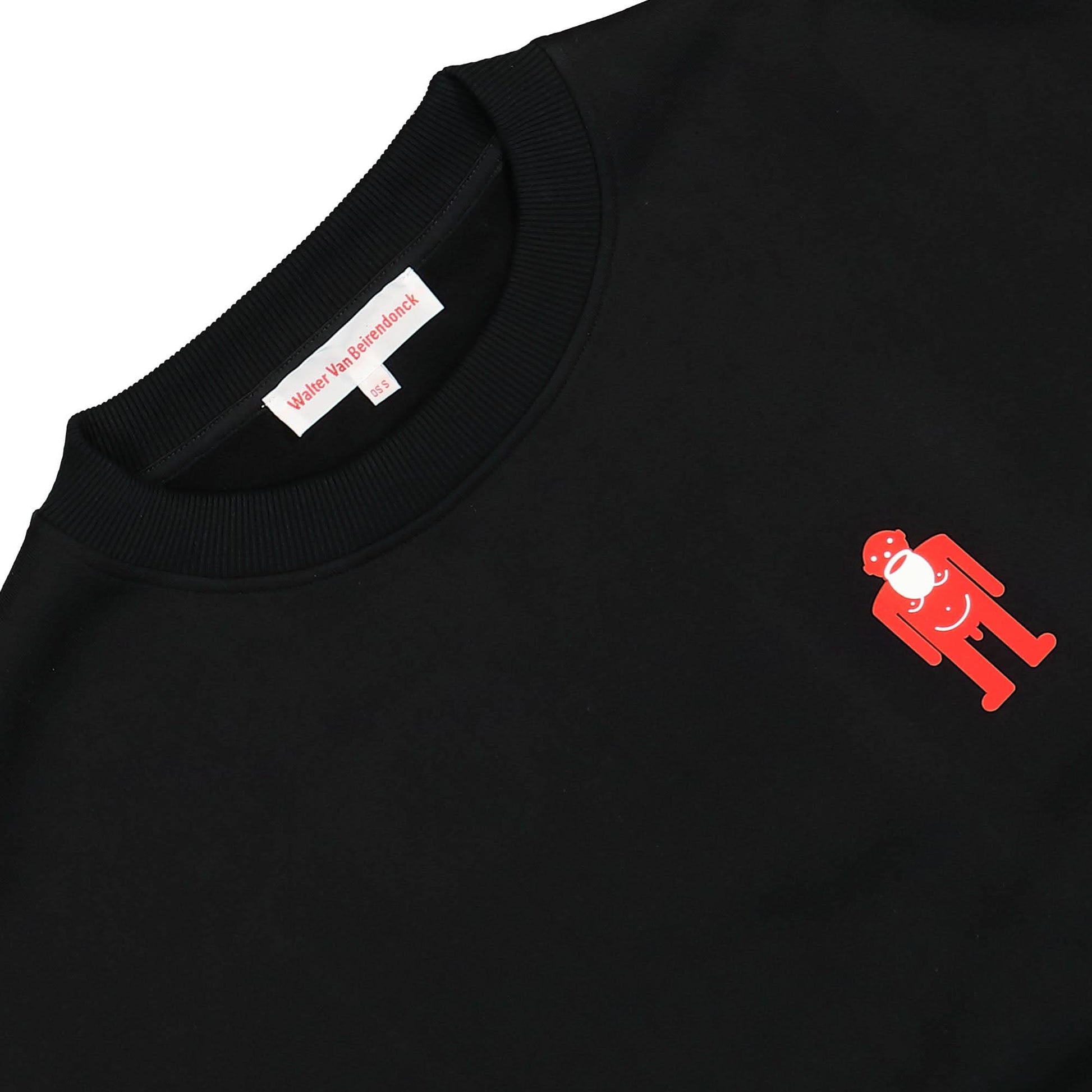 Walter Van Beirendonck Black Hole Sweat Super Oversized Black Detail view 3 | Gate
