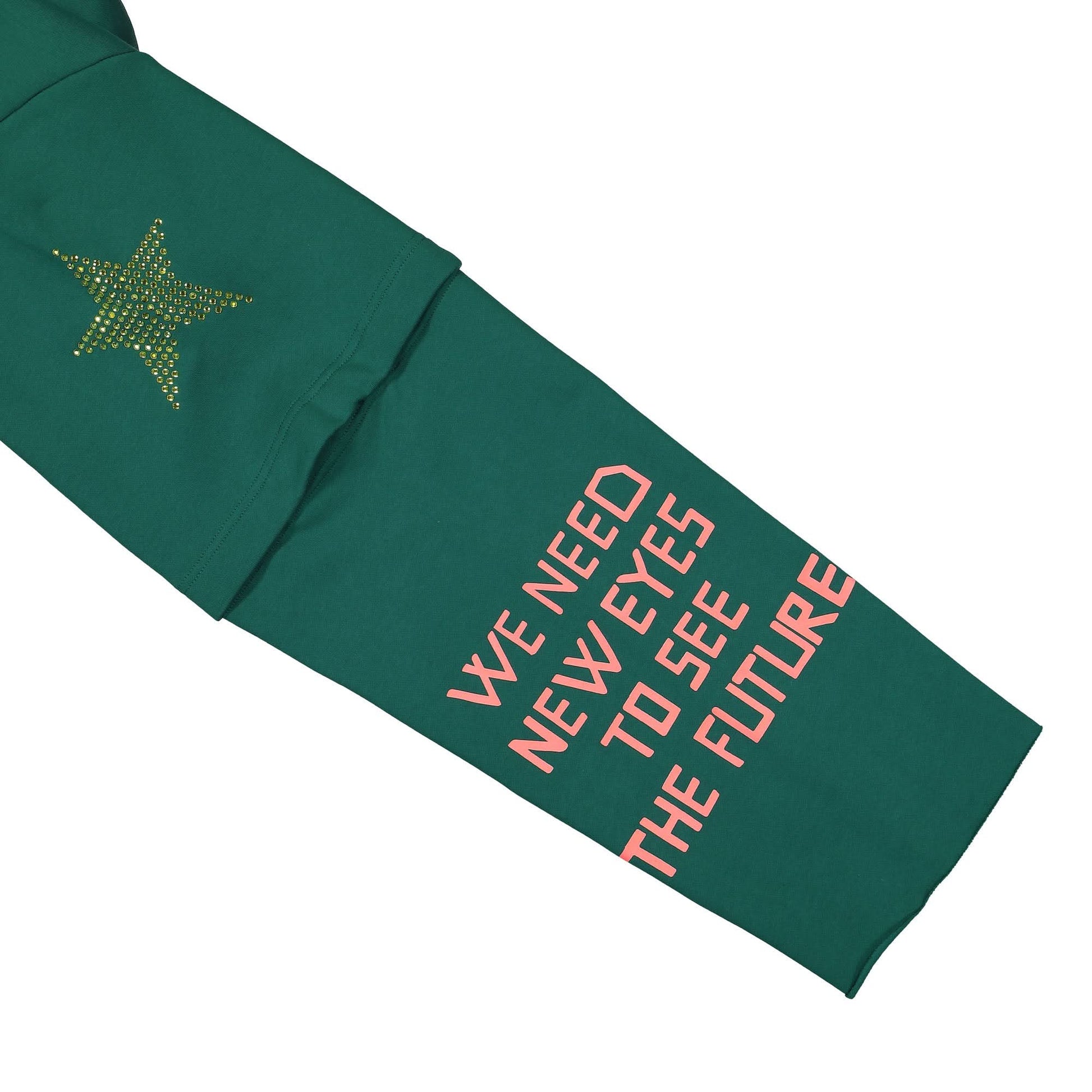 Walter Van Beirendonck Target Super Oversized Sweat with Detachable Sleeves Green Detail view 5 | Gate