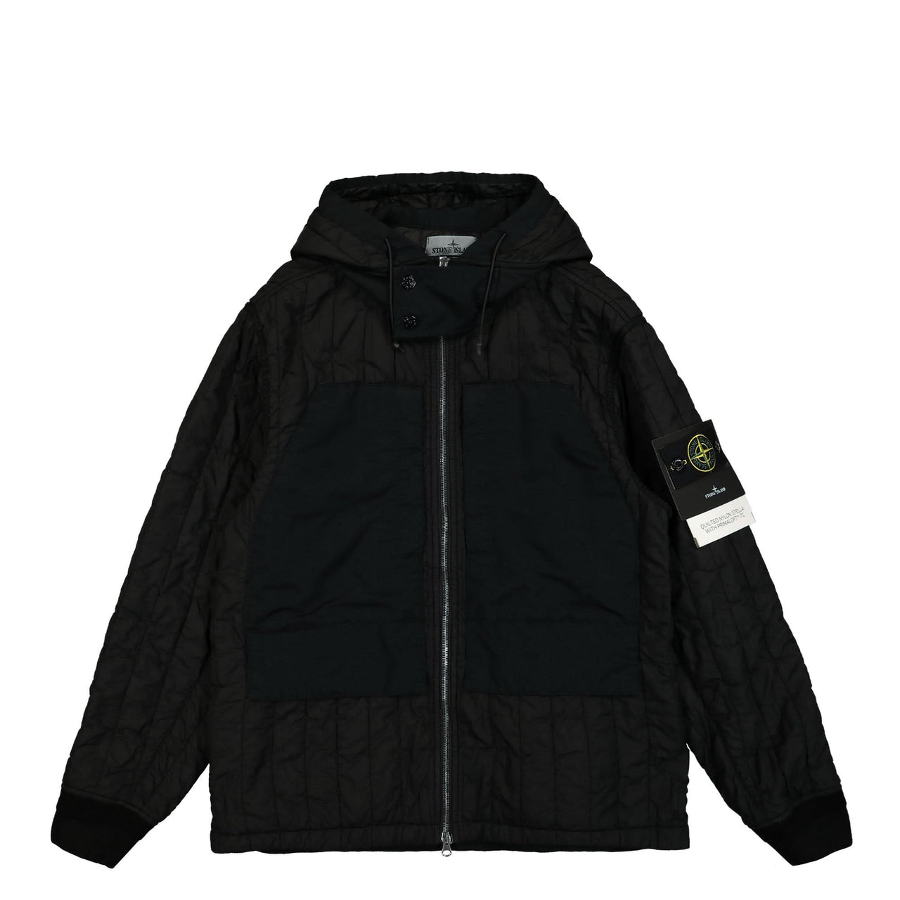 Stone Island Quilted Nylon Stella With Primaloft-TC Jacket Black Detail view 1 | Gate