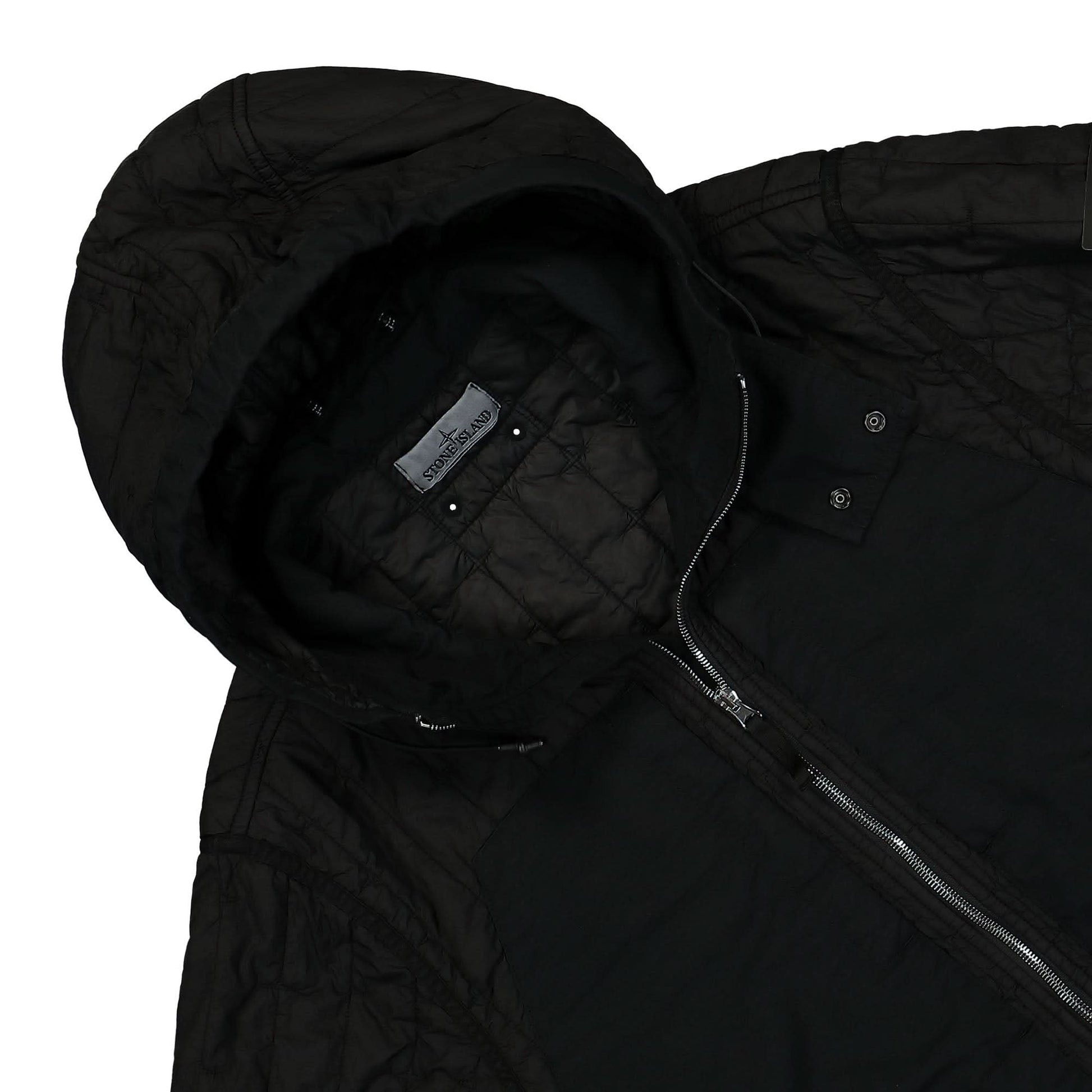 Stone Island Quilted Nylon Stella With Primaloft-TC Jacket Black Detail view 3 | Gate