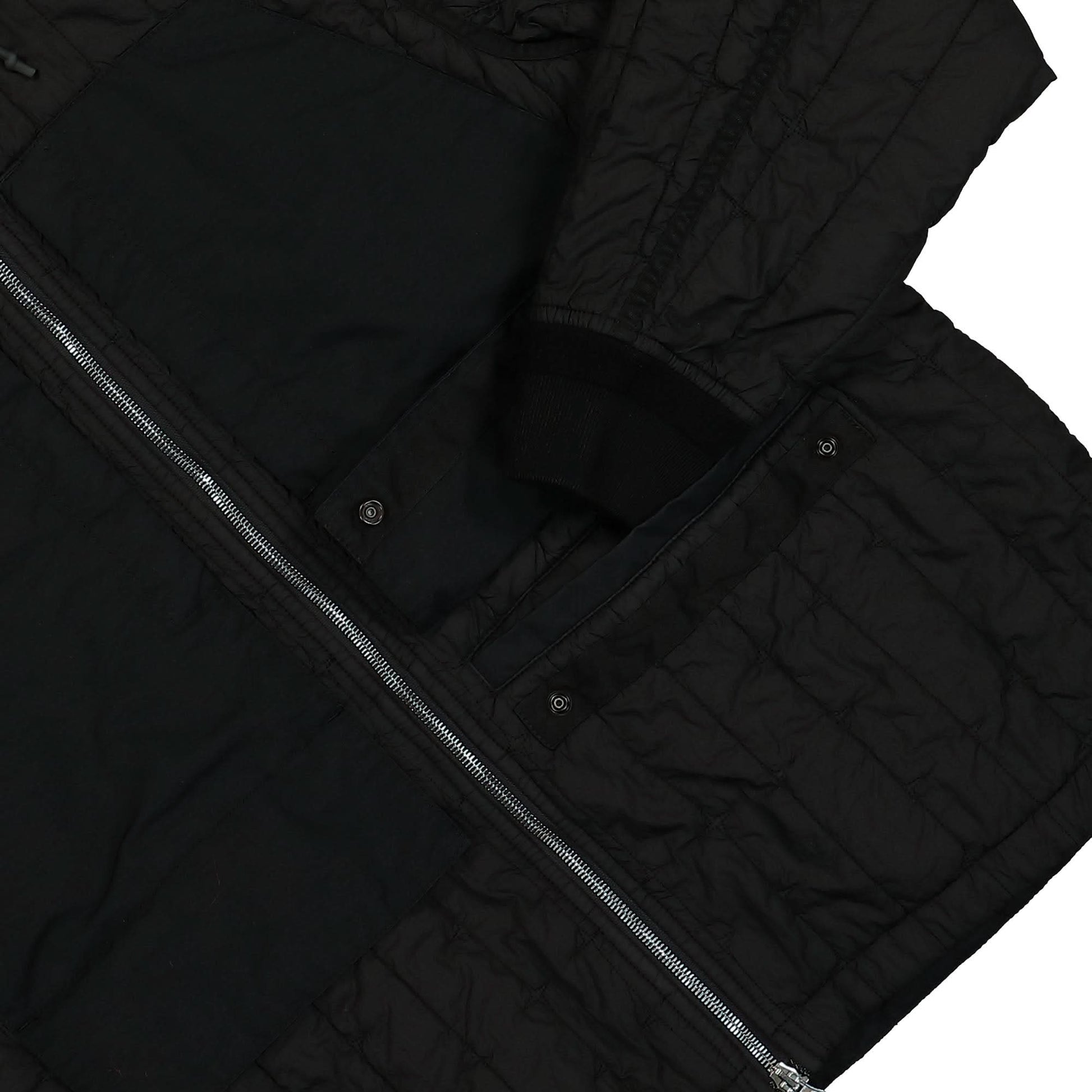 Stone Island Quilted Nylon Stella With Primaloft-TC Jacket Black Detail view 4 | Gate