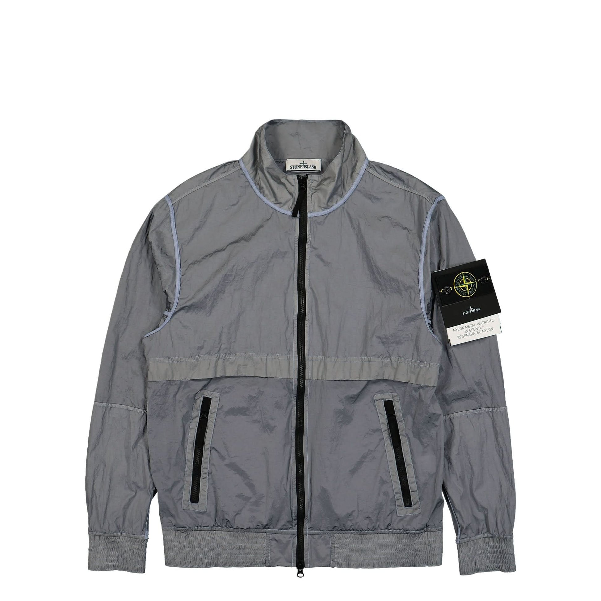 Stone Island Nylon Metal Watro-TC In Econyl Regenerated Jacket Blue Detail view 1 | Gate