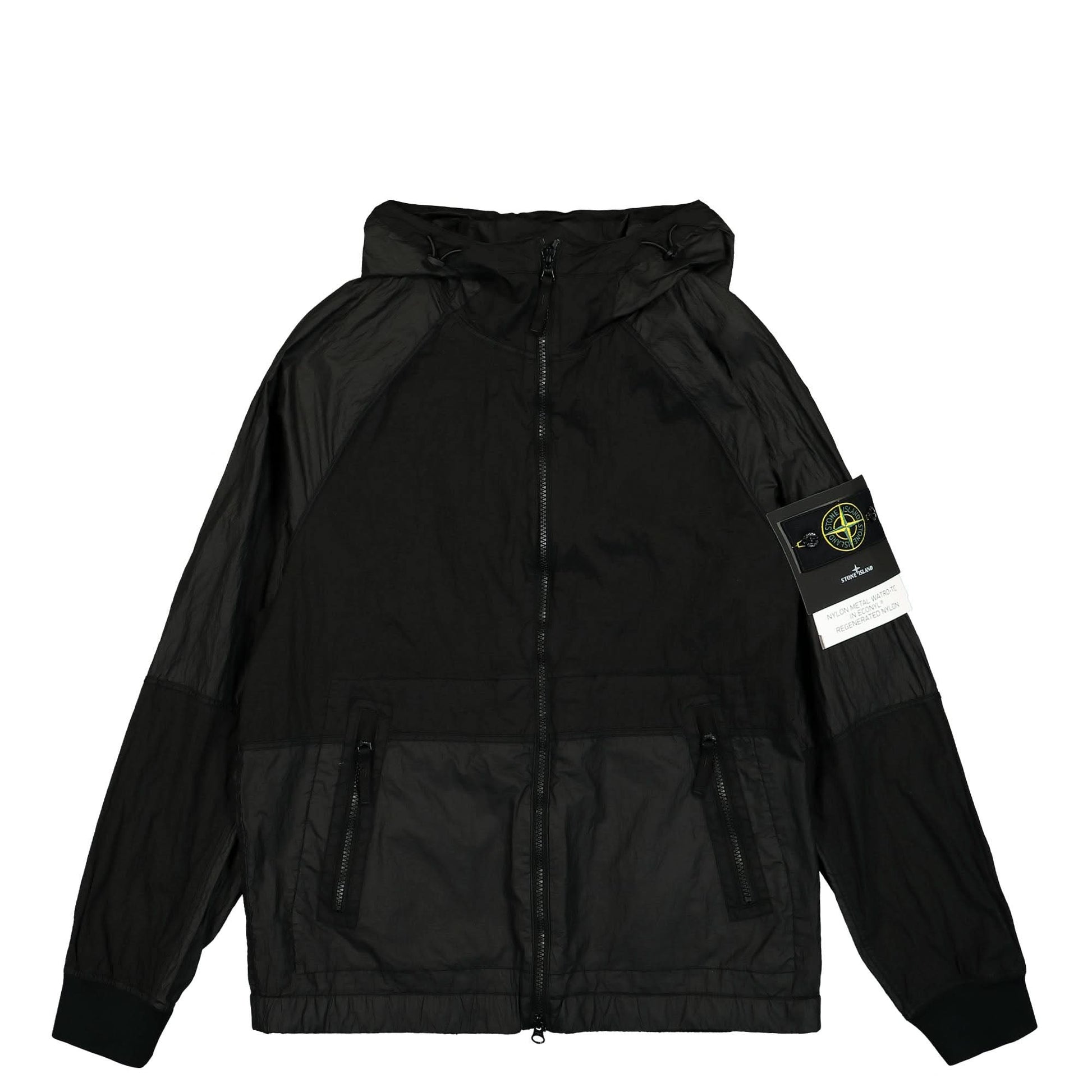 Stone Island Nylon Metal Watro-TC In Econyl Regenrated Nylon Jacket Black Detail view 1 | Gate