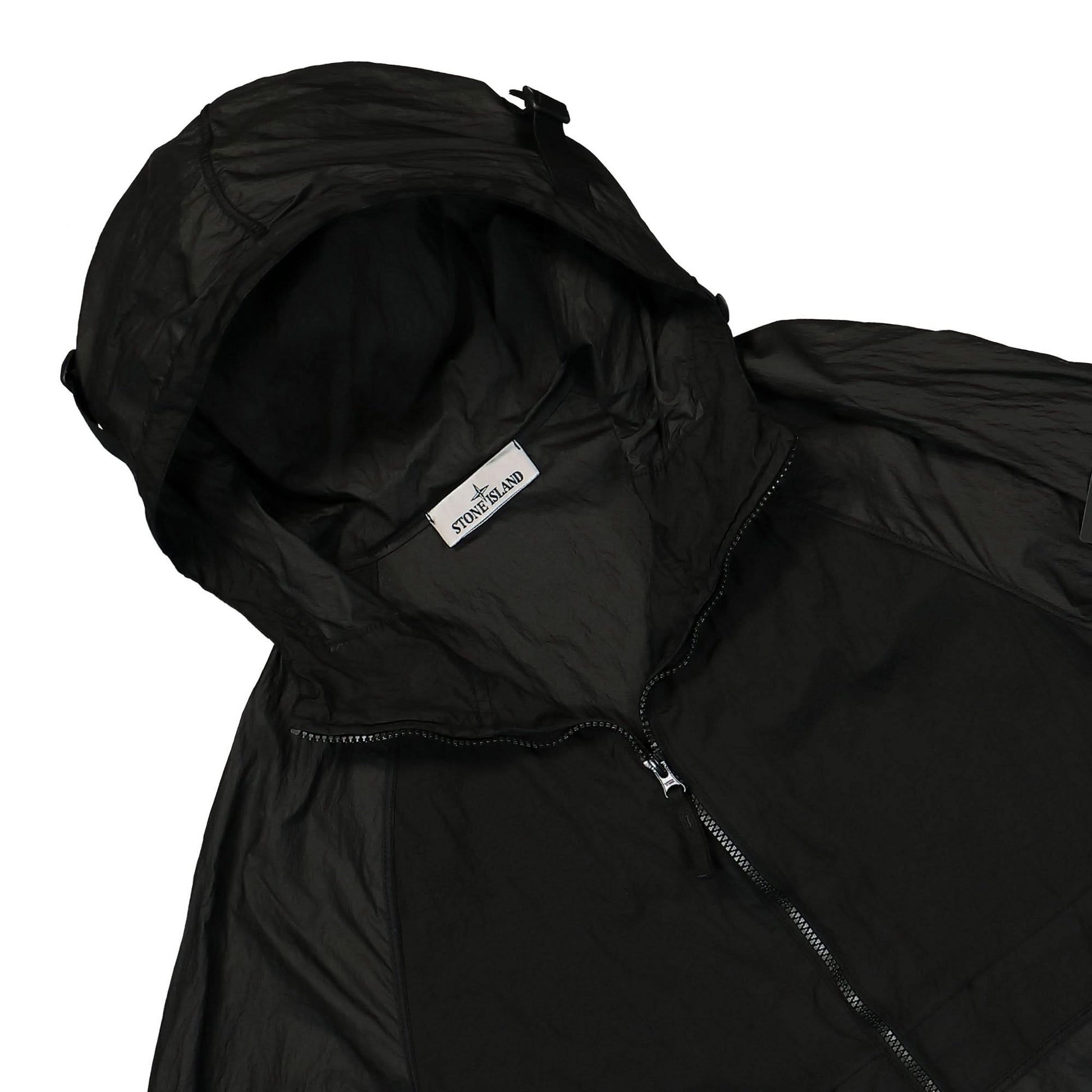 Stone Island Nylon Metal Watro-TC In Econyl Regenrated Nylon Jacket Black Detail view 3 | Gate