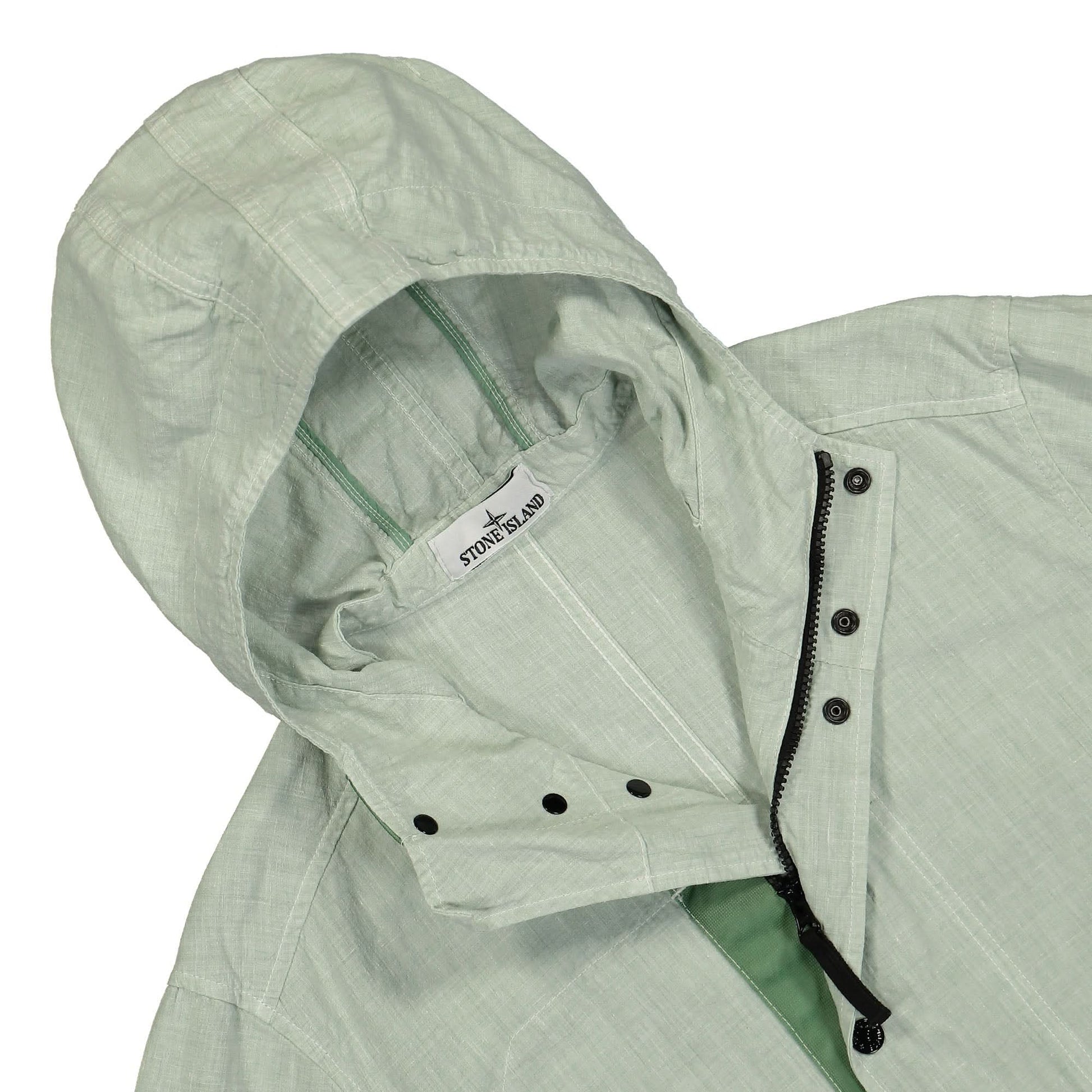 Stone Island Tela Lino Nylon-TC Jacket Green Detail view 3 | Gate