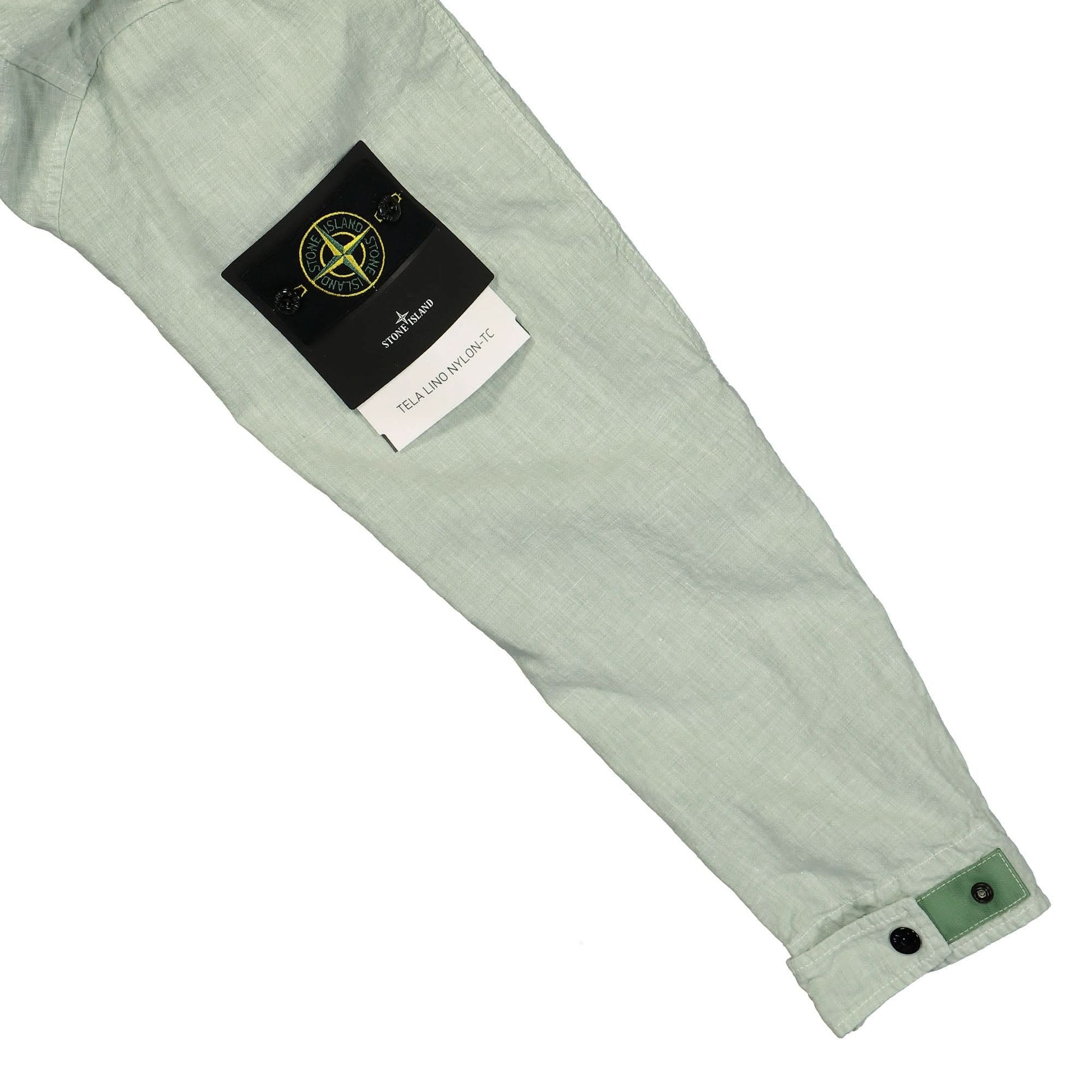 Stone Island Tela Lino Nylon-TC Jacket Green Detail view 5 | Gate