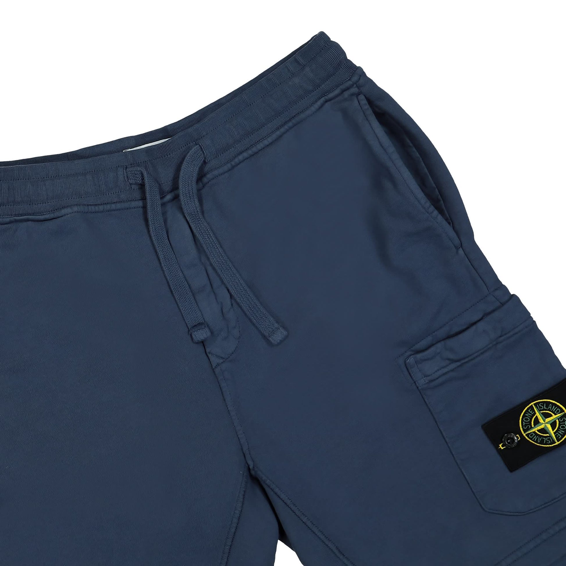 Stone Island Bermuda Sweatshorts Blue Detail view 4 | Gate