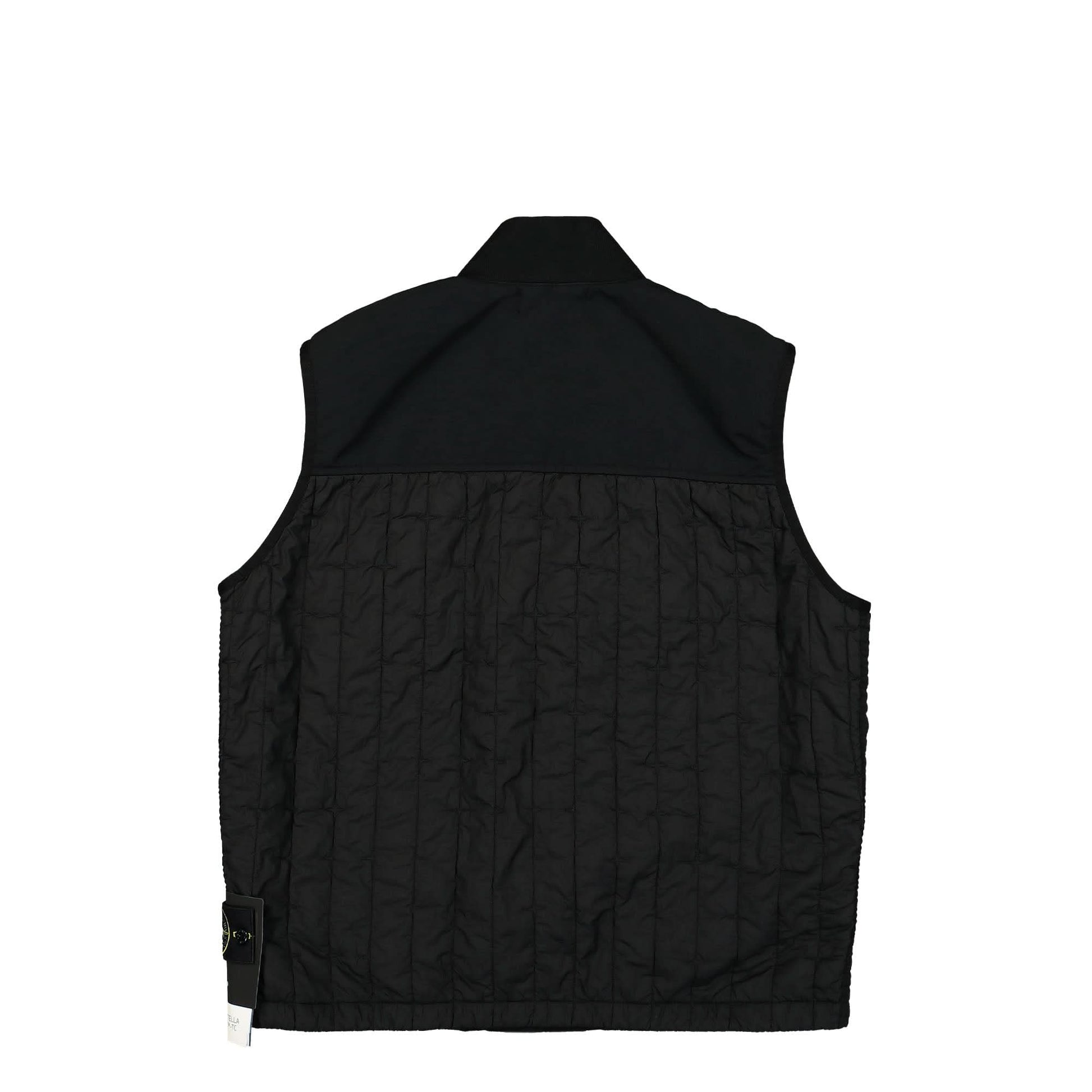 Stone Island Quilted Nylon Stella With Primaloft-TC Vest Black Detail view 2 | Gate