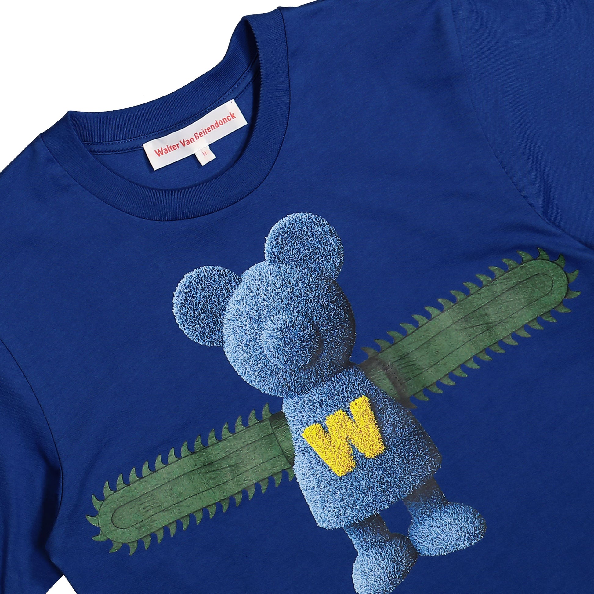 Walter Van Beirendonck Bear Micro Tee Blue Detail view 3 | Gate