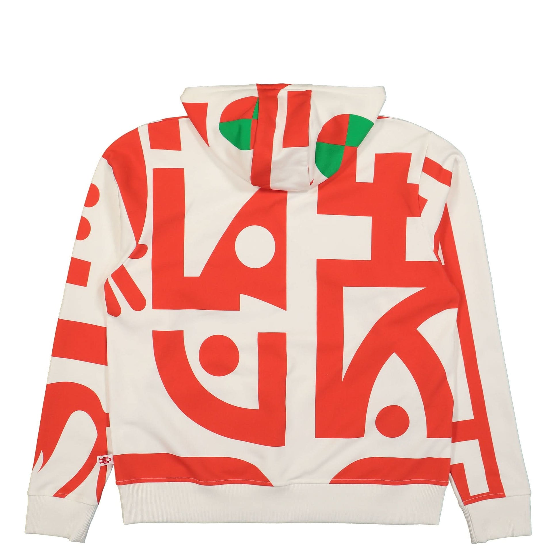 Walter Van Beirendonck DAWLEETOO Hoody Oversized White,Red Detail view 2 | Gate