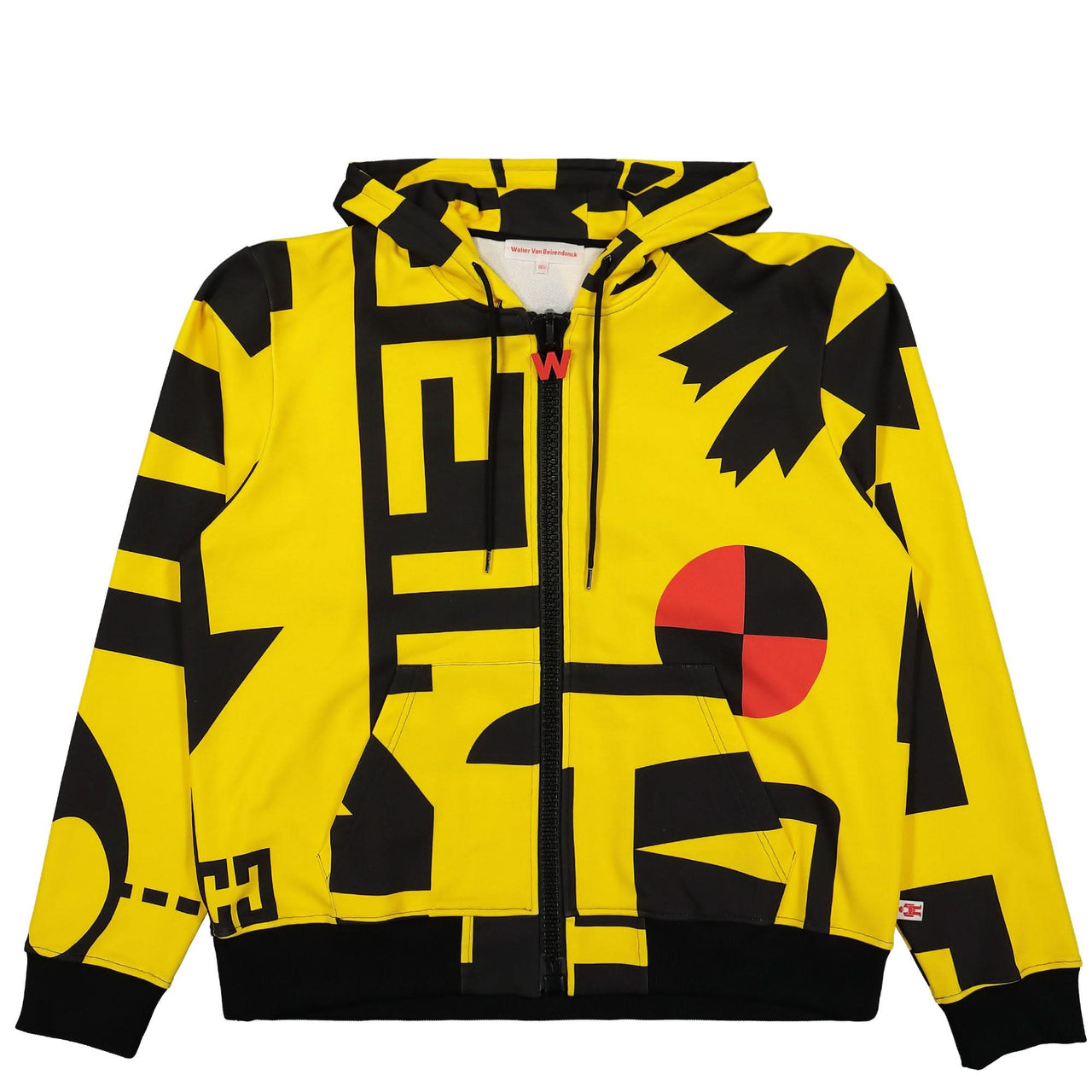 Walter Van Beirendonck Maxi Zip Hoody Oversized Yellow Detail view 1 | Gate