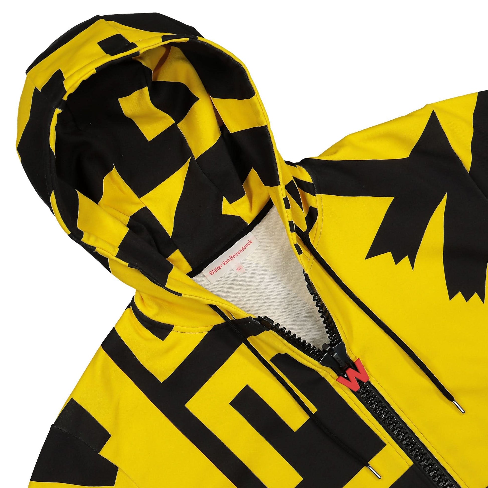Walter Van Beirendonck Maxi Zip Hoody Oversized Yellow Detail view 3 | Gate