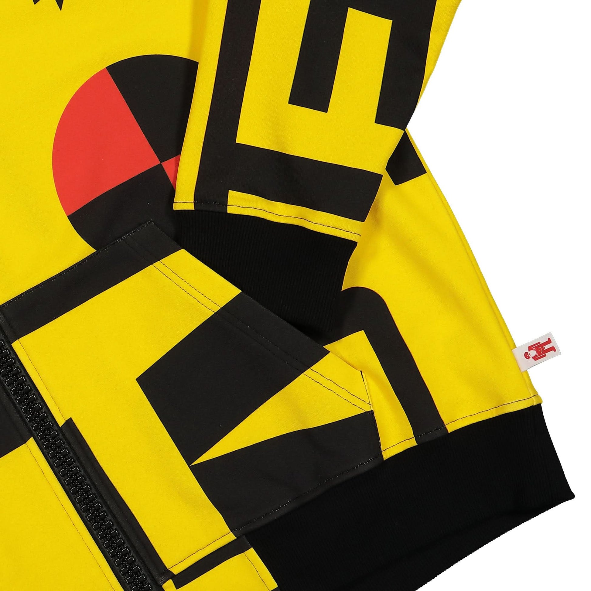 Walter Van Beirendonck Maxi Zip Hoody Oversized Yellow Detail view 4 | Gate