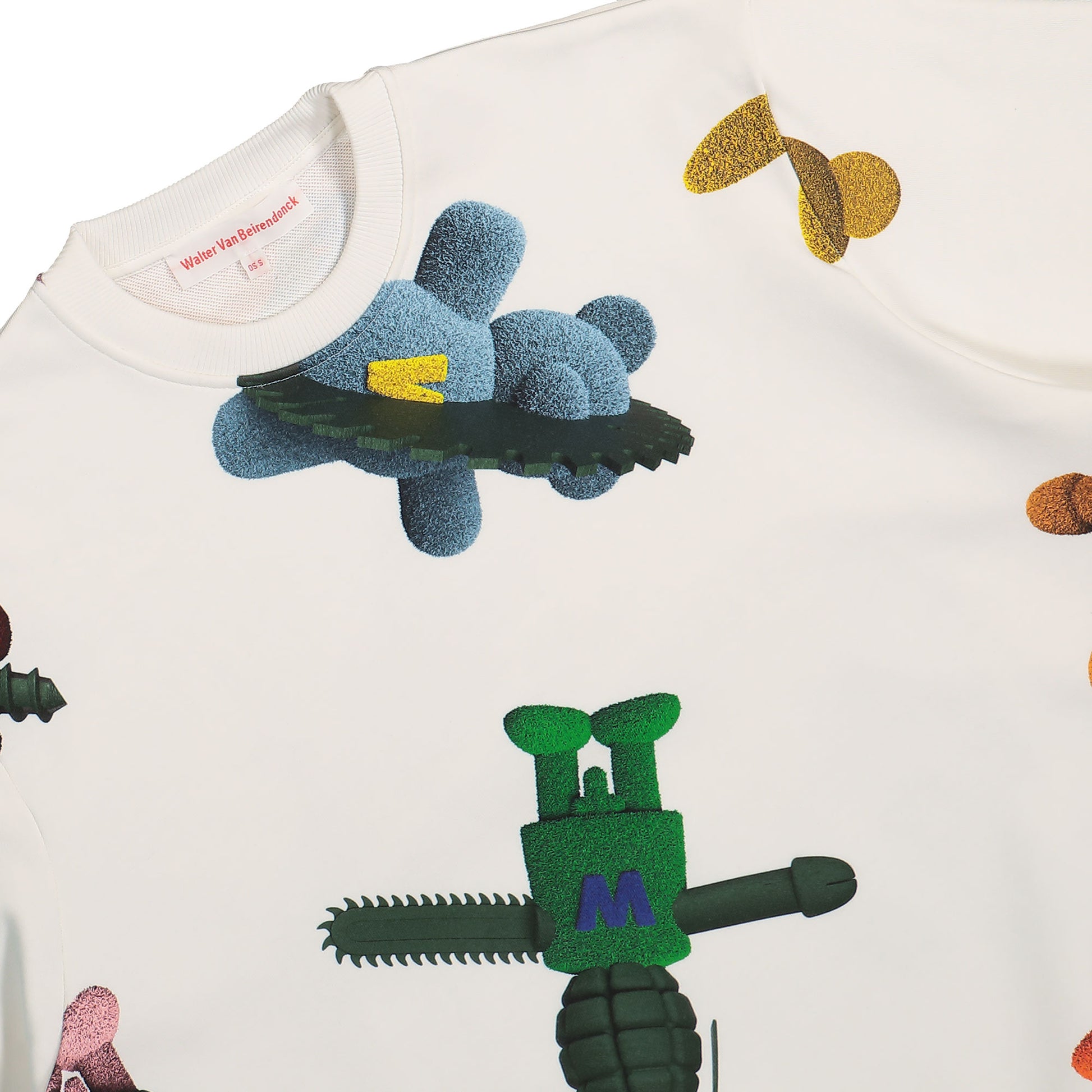 Walter Van Beirendonck Toyterror Sweat OS White Detail view 3 | Gate