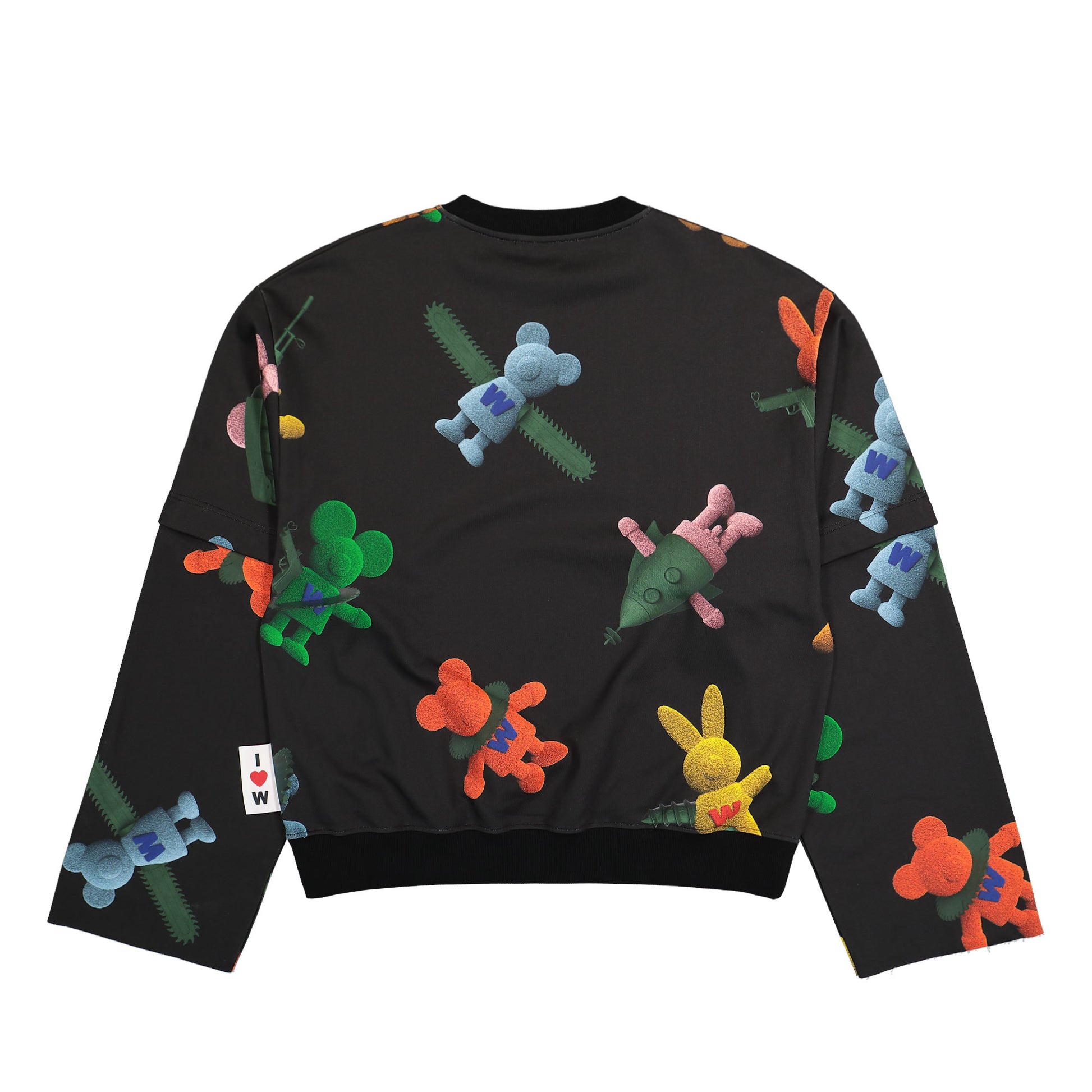 Walter Van Beirendonck Toyterror Sweat Super OS Black Detail view 2 | Gate