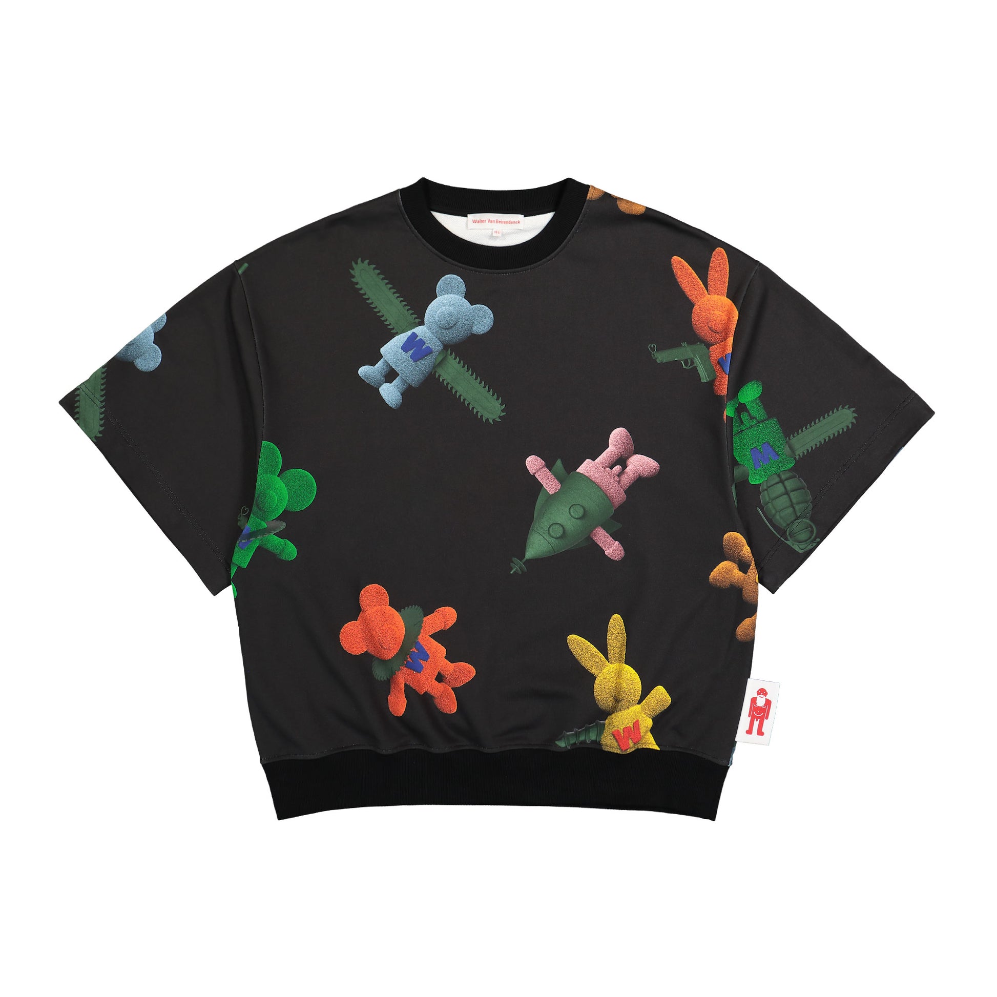 Walter Van Beirendonck Toyterror Sweat Super OS Black Detail view 5 | Gate