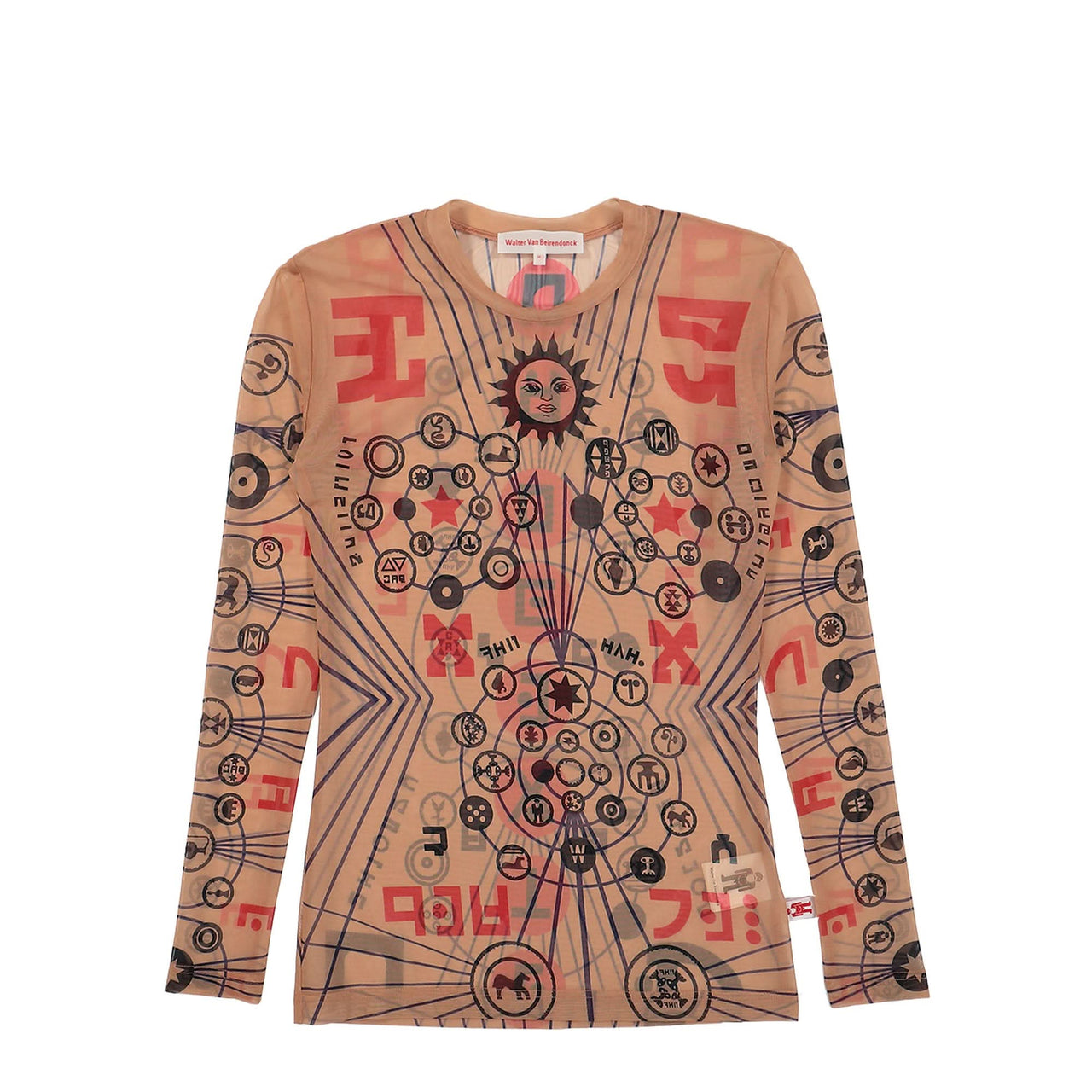 Walter Van Beirendonck Mesh Top Longsleeve Brown Detail view 1 | Gate