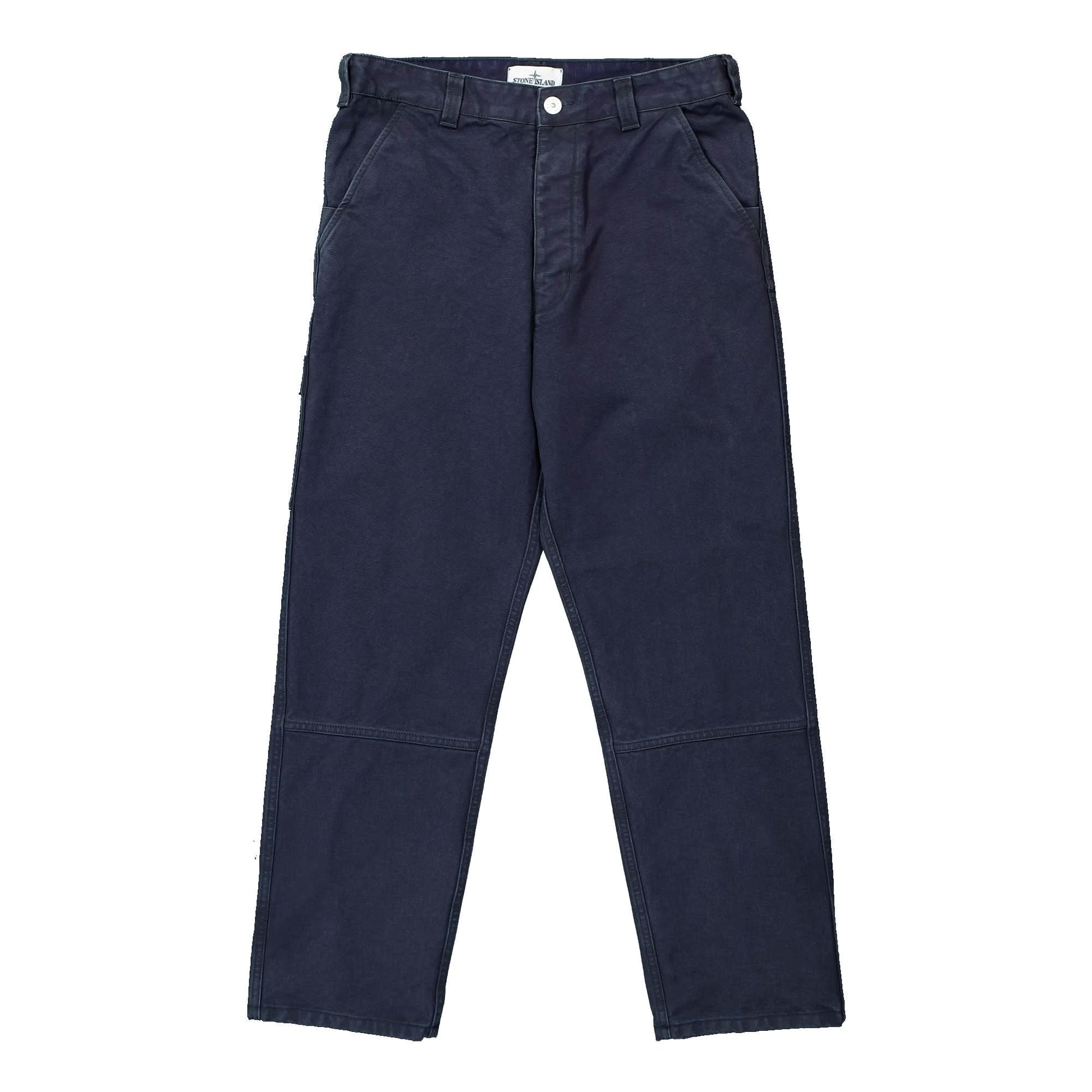 Stone Island Marina Canvas Regular Pants Blue Detail view 1 | Gate