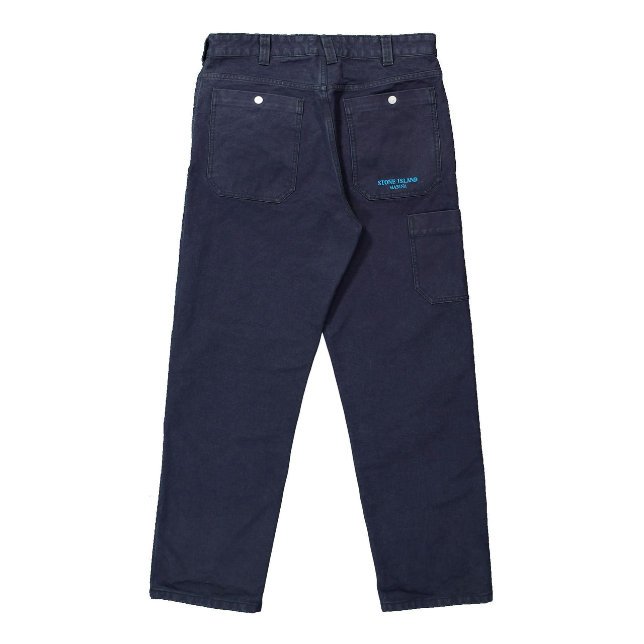 Stone Island Marina Canvas Regular Pants Blue Detail view 1 | Gate