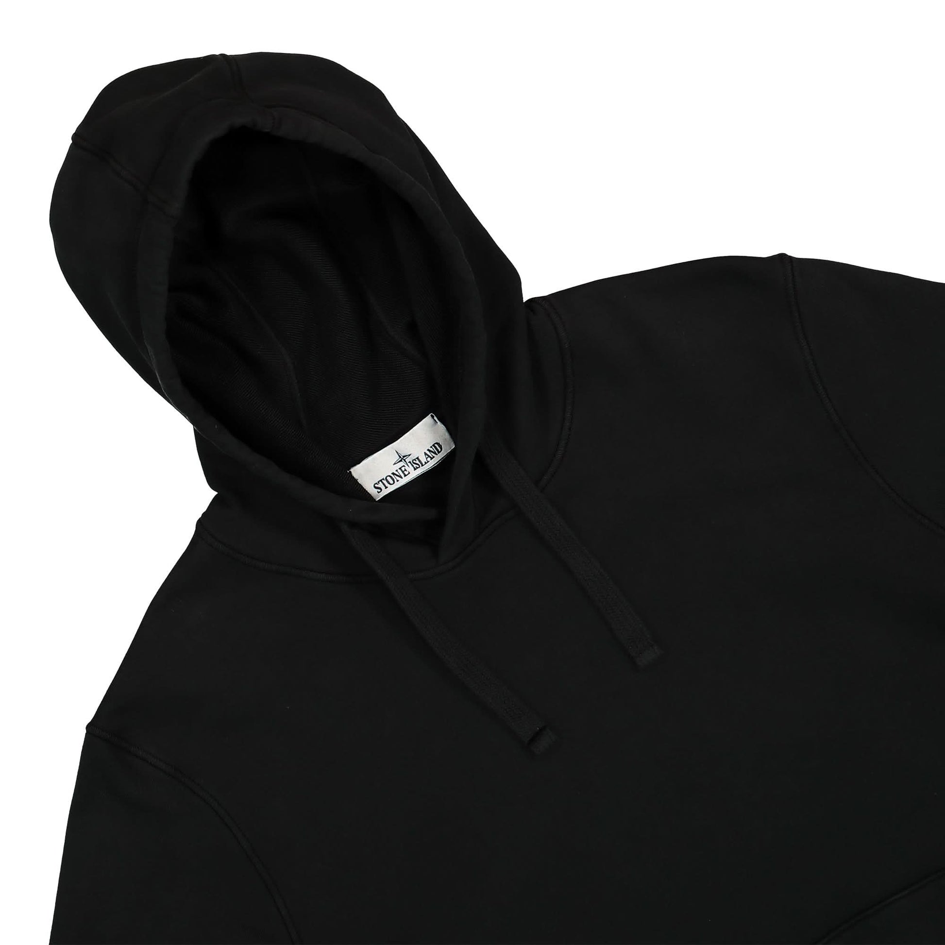 Stone Island Hooded Sweat-Shirt Black Detail view 3 | Gate