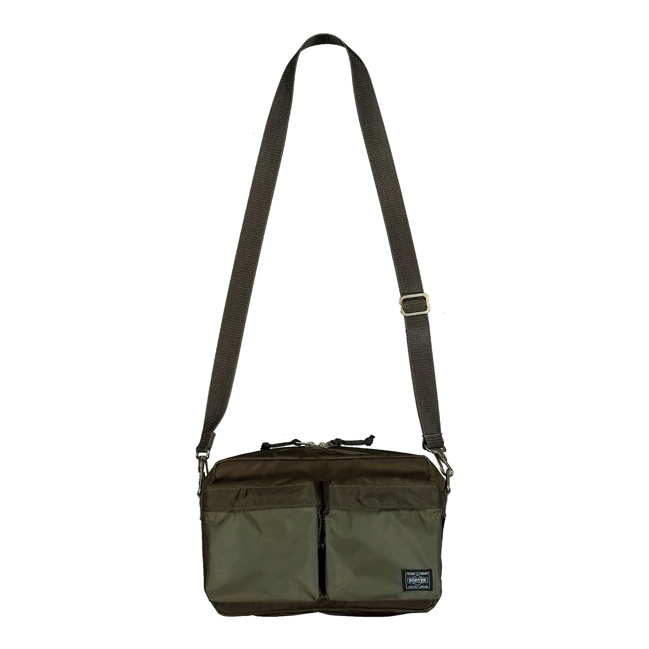 Porter-Yoshida & Co. Force Shoulder Bag (S) Olive Drab Shoulder & Cross Body Bags 855-05457-30 Detail View 1 | GATE
