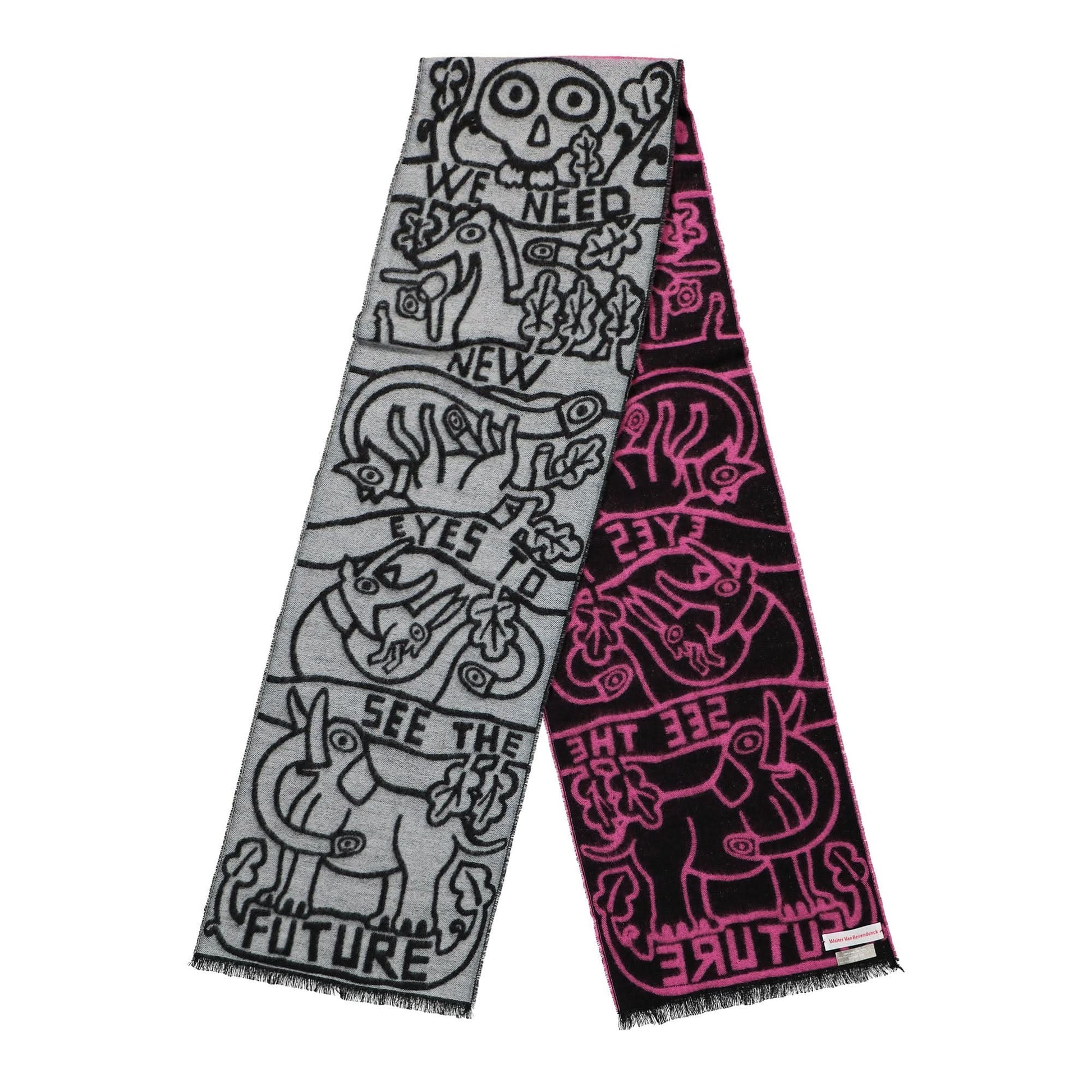 Walter Van Beirendonck NEW EYES Scarf Single Multicolor Detail view 2 | Gate