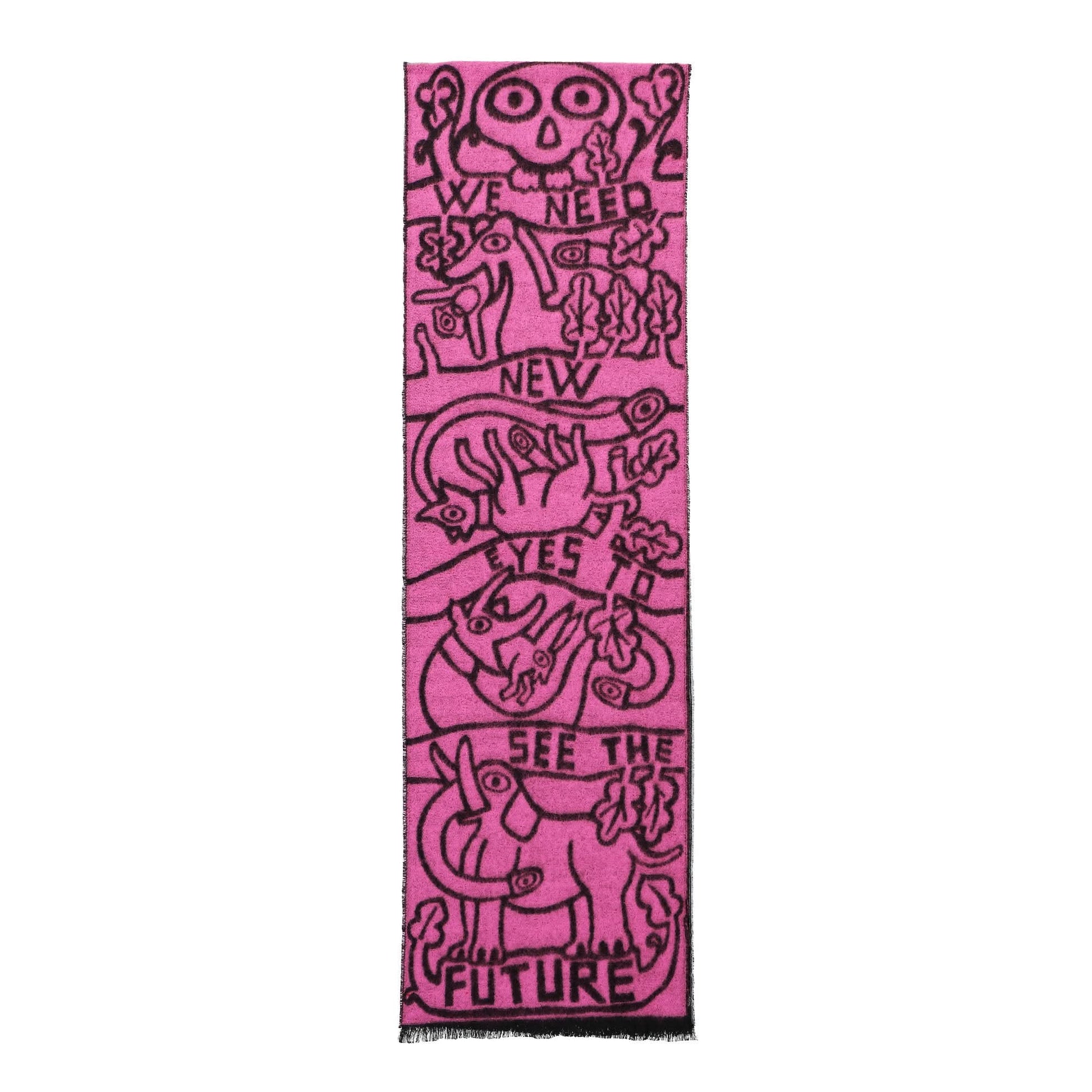Walter Van Beirendonck NEW EYES Scarf Single Multicolor Detail view 5 | Gate