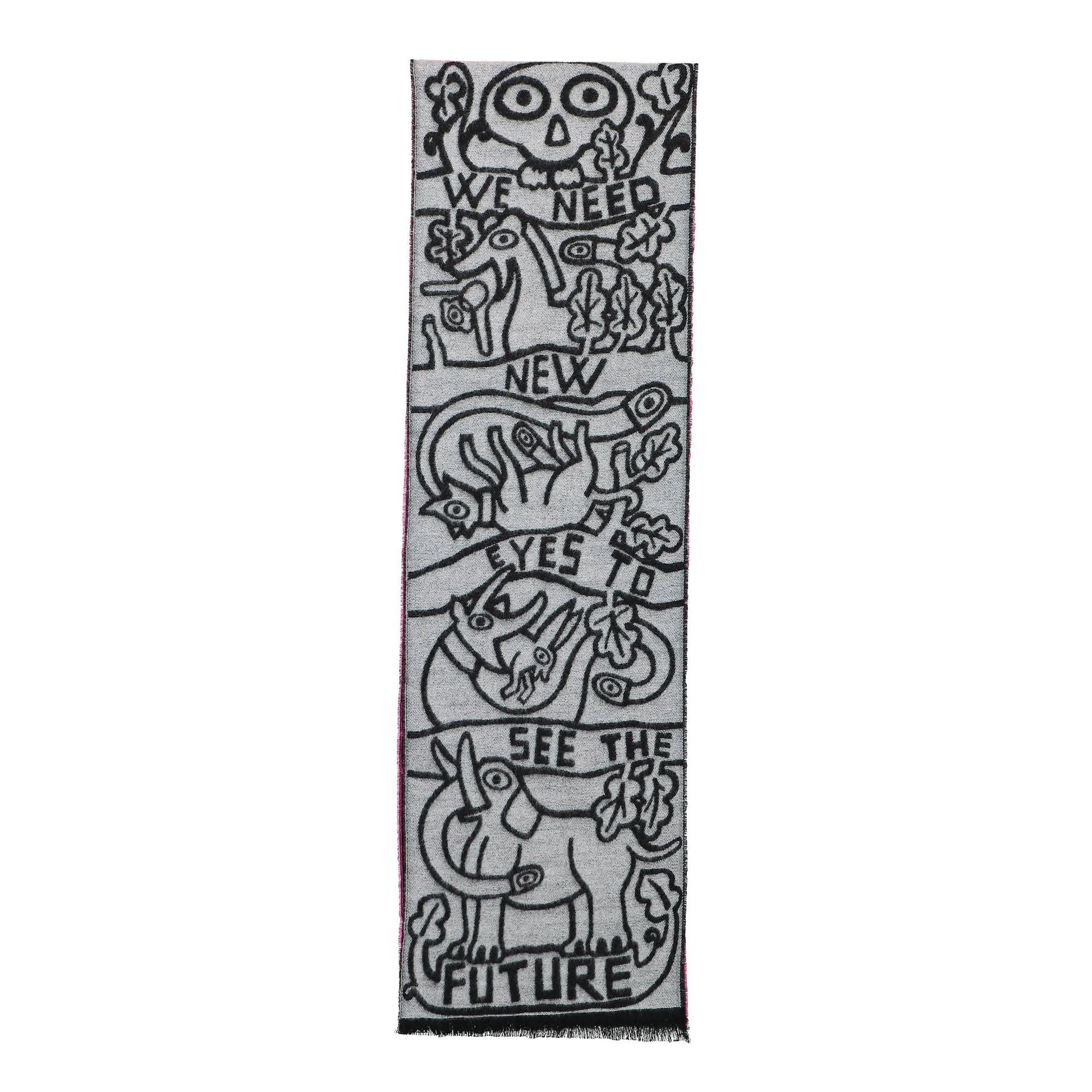 Walter Van Beirendonck NEW EYES Scarf Single Multicolor Detail view 6 | Gate