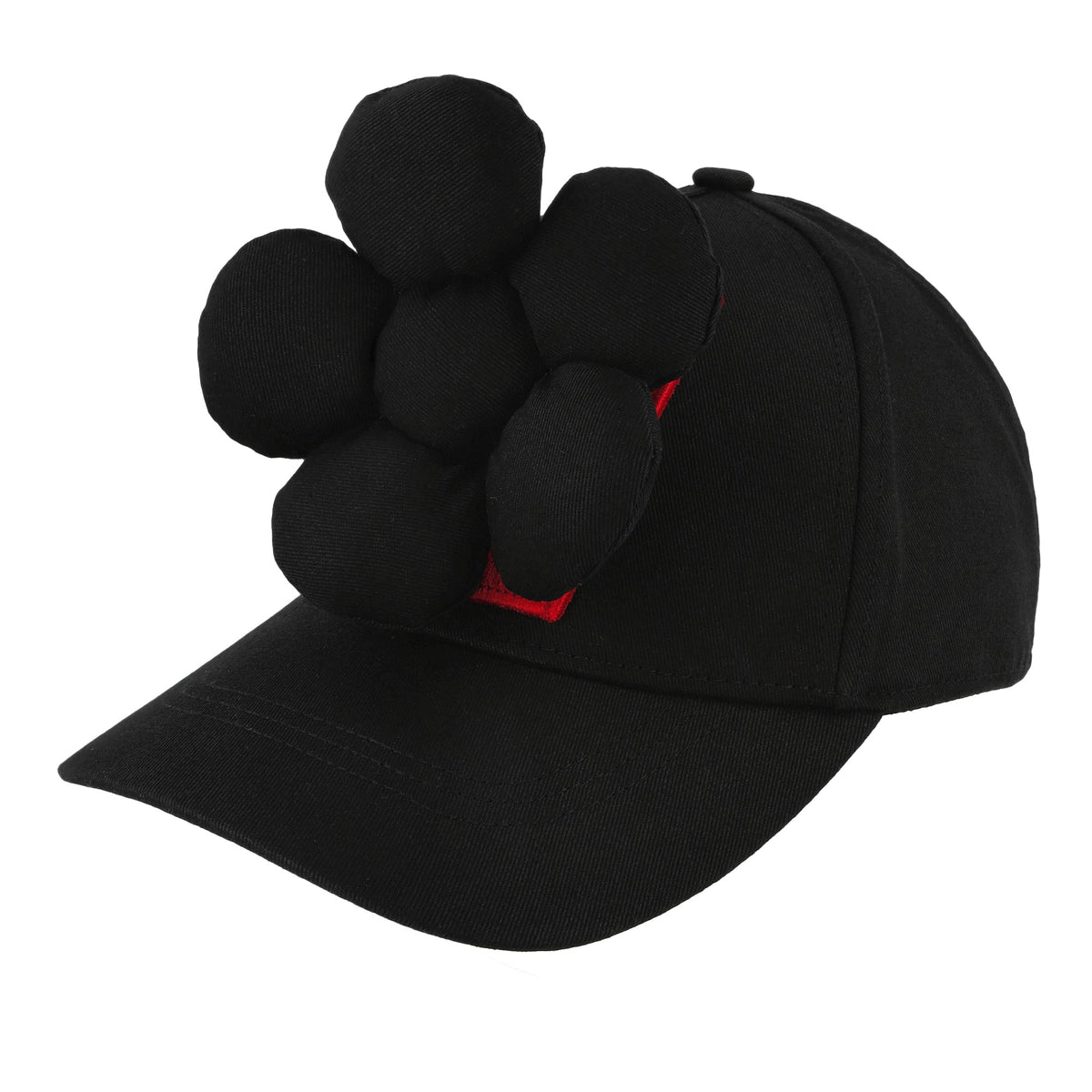 Walter Van Beirendonck Flower Cap Comb. I Black Caps 9008 Detail View 1 | GATE