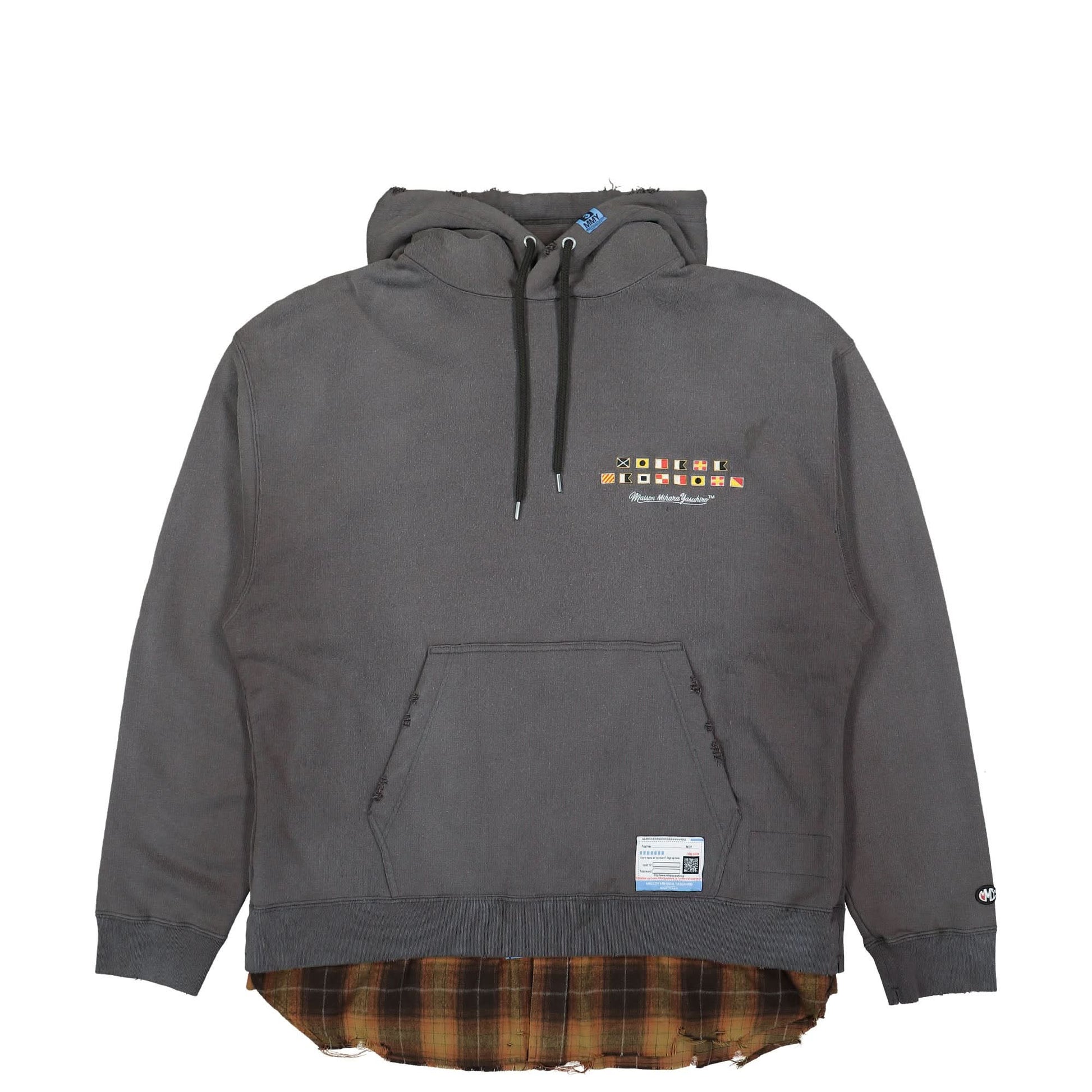 Maison Mihara Yasuhiro Triple Layered Hoodie Black Detail view 1 | Gate