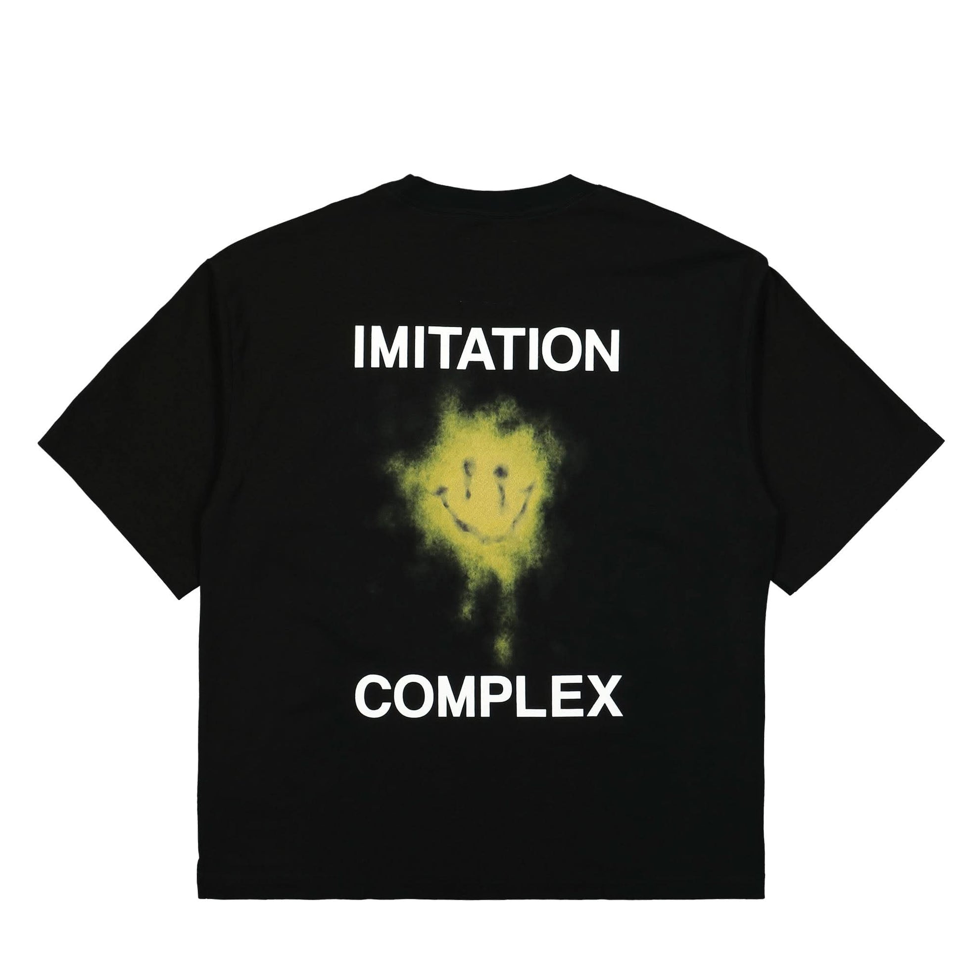 Maison Mihara Yasuhiro Smily Face Printed Tee Black Detail view 2 | Gate