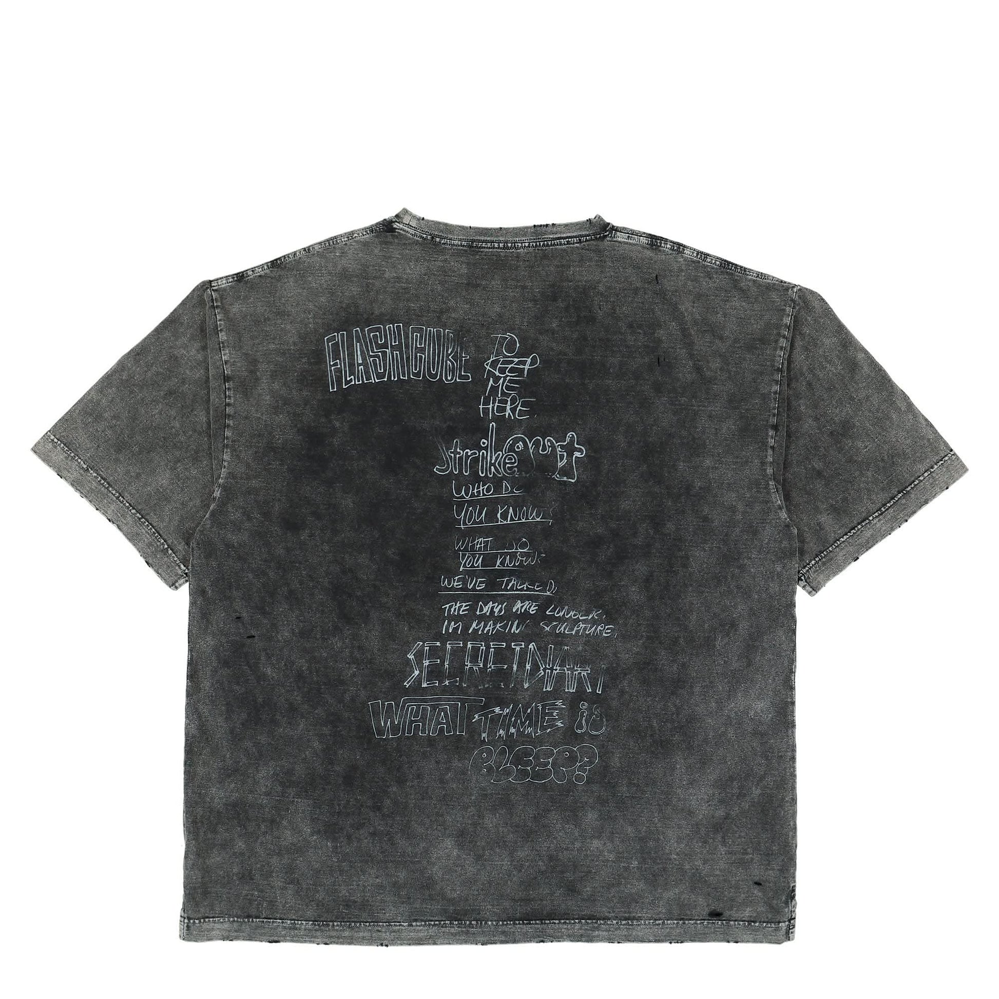 Maison Mihara Yasuhiro Bleached Tee Black Detail view 2 | Gate