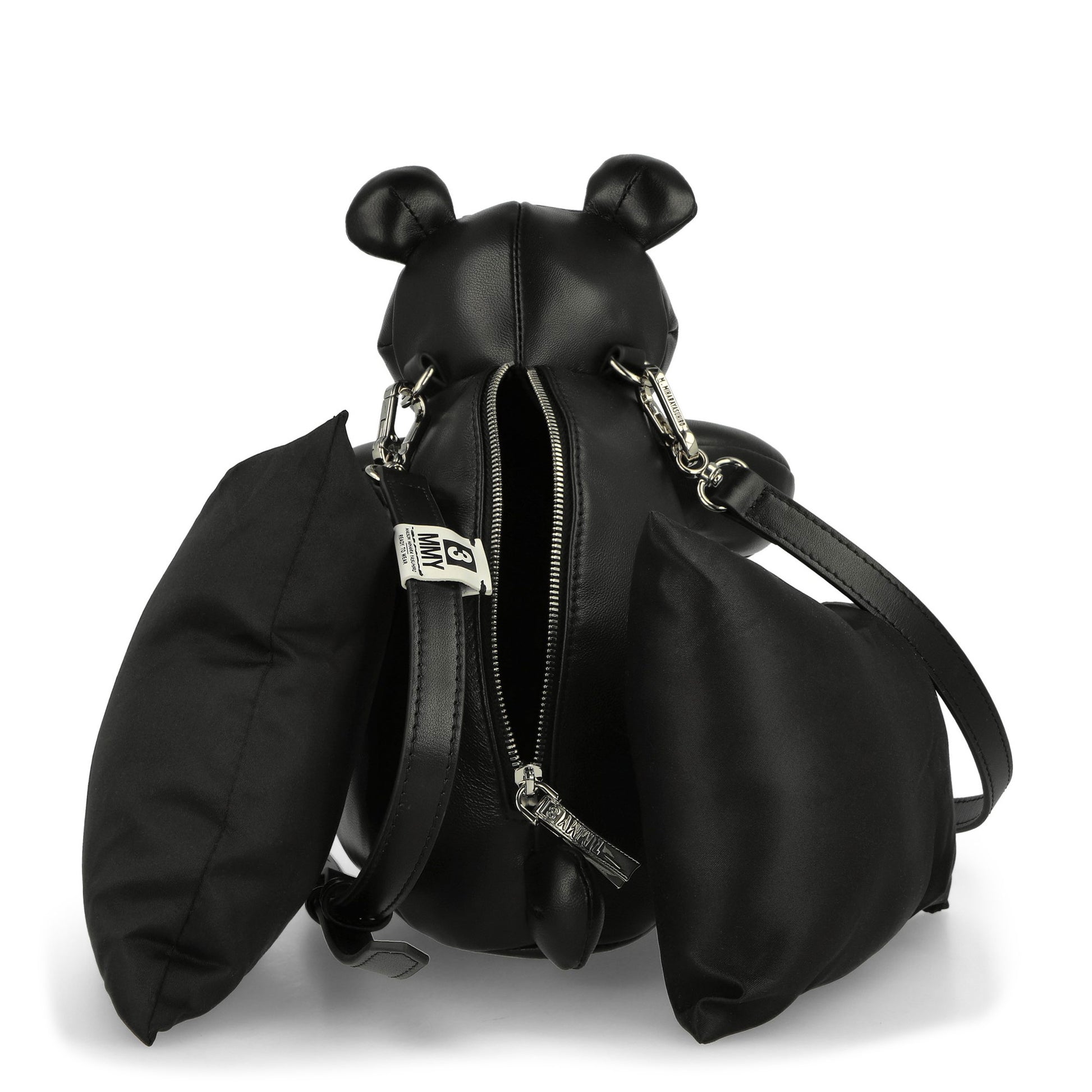 Maison Mihara Yasuhiro Bear Mini Bag Black Detail view 6 | Gate