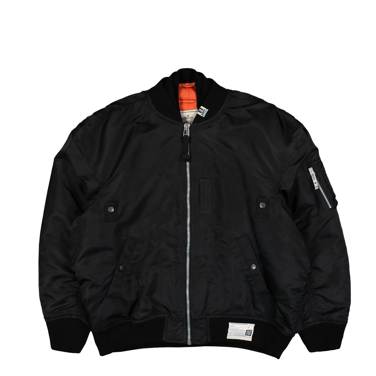 Maison Mihara Yasuhiro Triple Layered Flight Jacket Black Detail view 1 | Gate