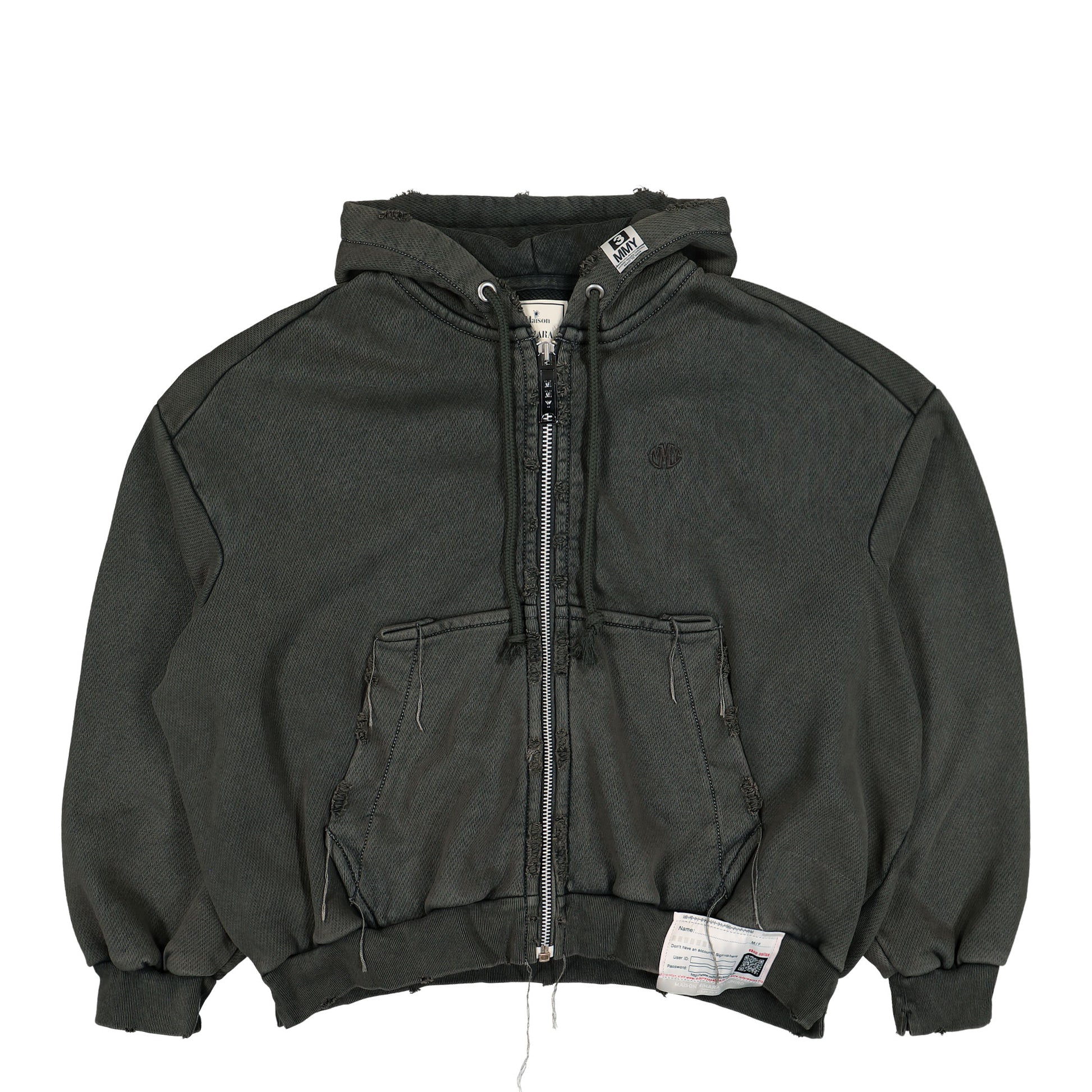 Maison Mihara Yasuhiro Amateur Sewn Wide Back Parka Grey Detail view 1 | Gate