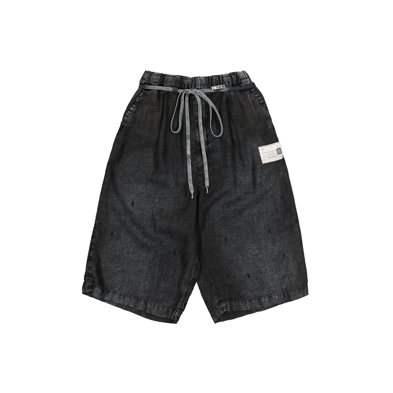 Maison Mihara Yasuhiro Aged Wide Shorts Black Detail view 1 | Gate