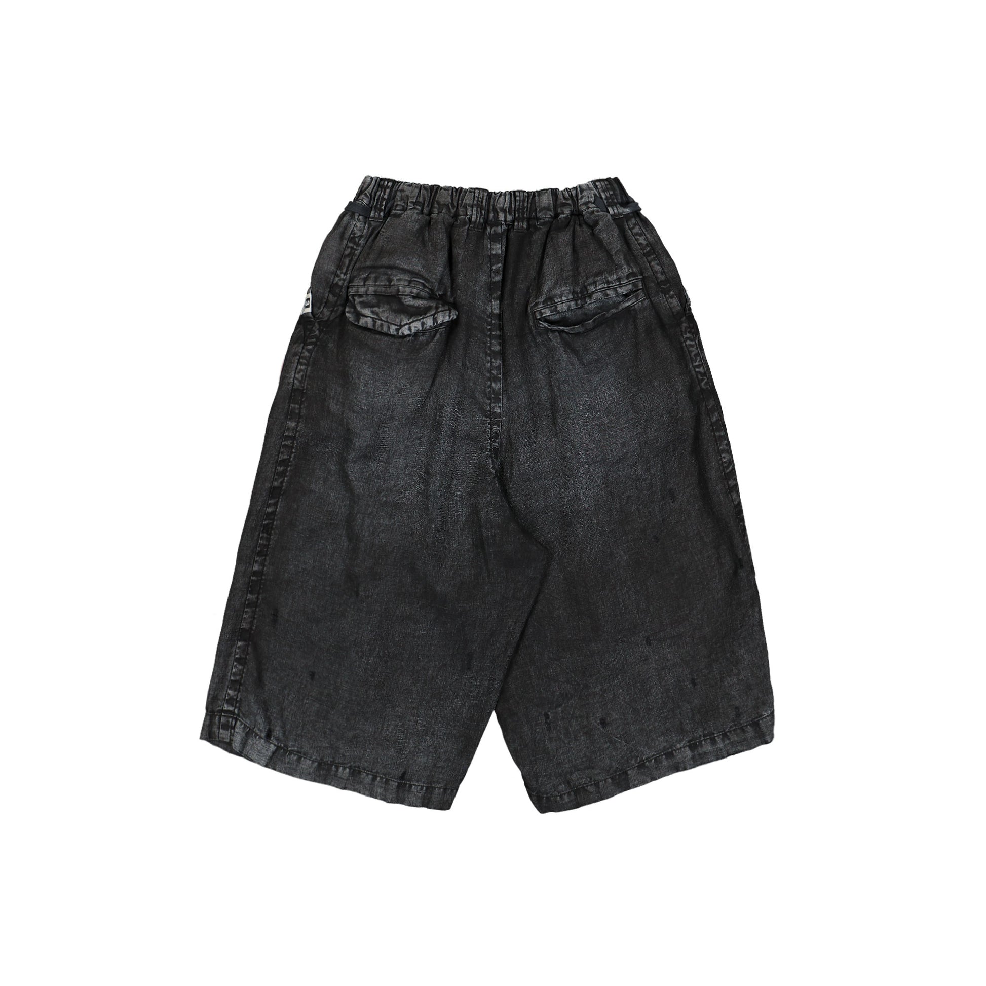 Maison Mihara Yasuhiro Aged Wide Shorts Black Detail view 4 | Gate