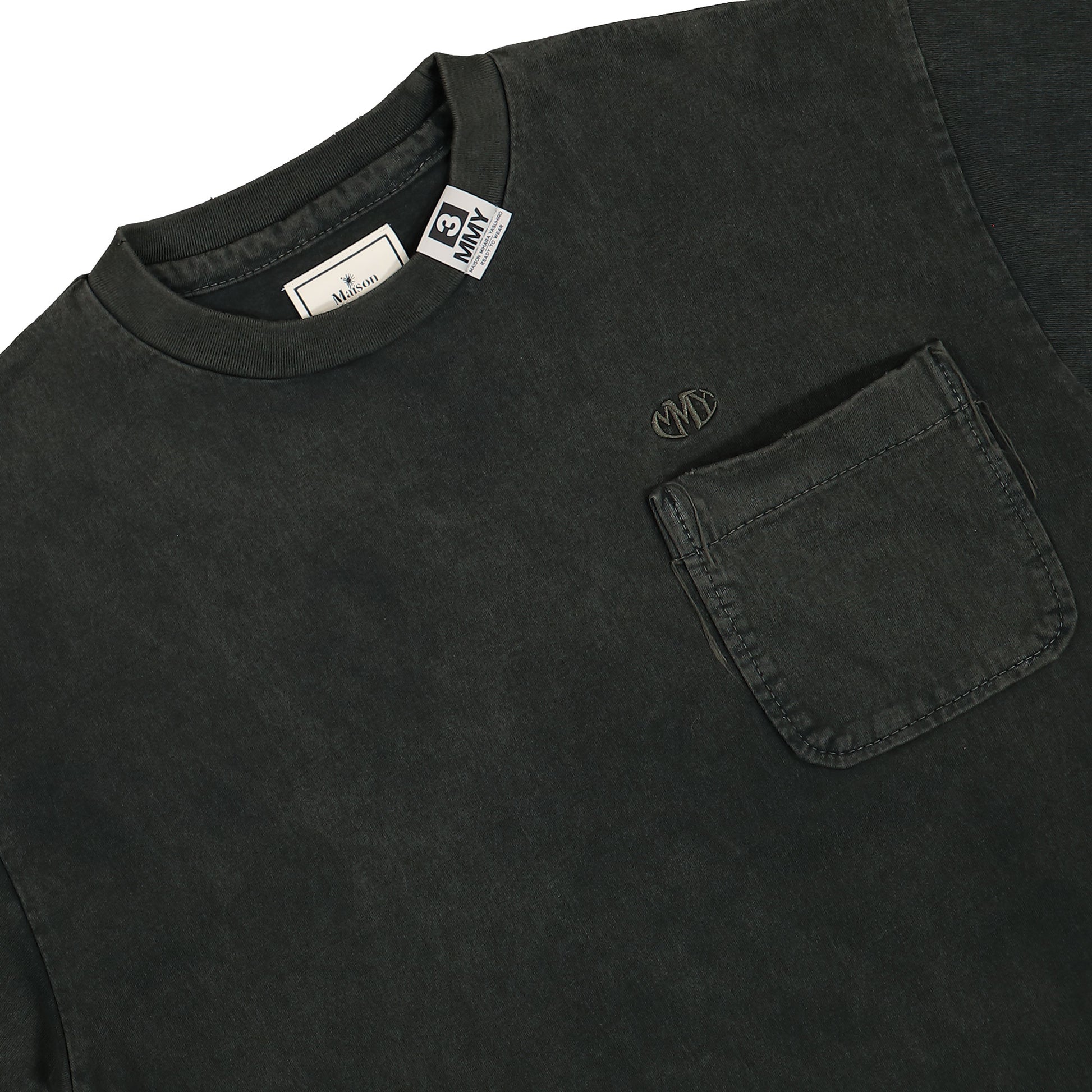 Maison Mihara Yasuhiro Amateur Sewn Tee Grey Detail view 3 | Gate
