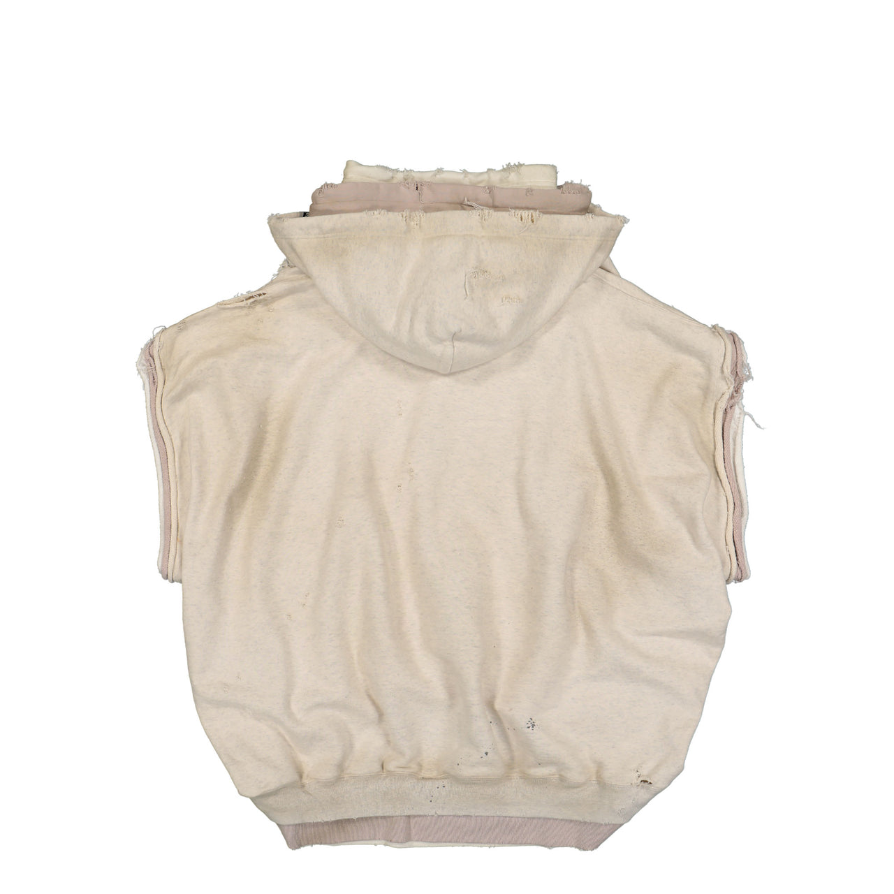 Maison Mihara Yasuhiro Triple Layered No Sleeve Parka Beige Detail view 1 | Gate