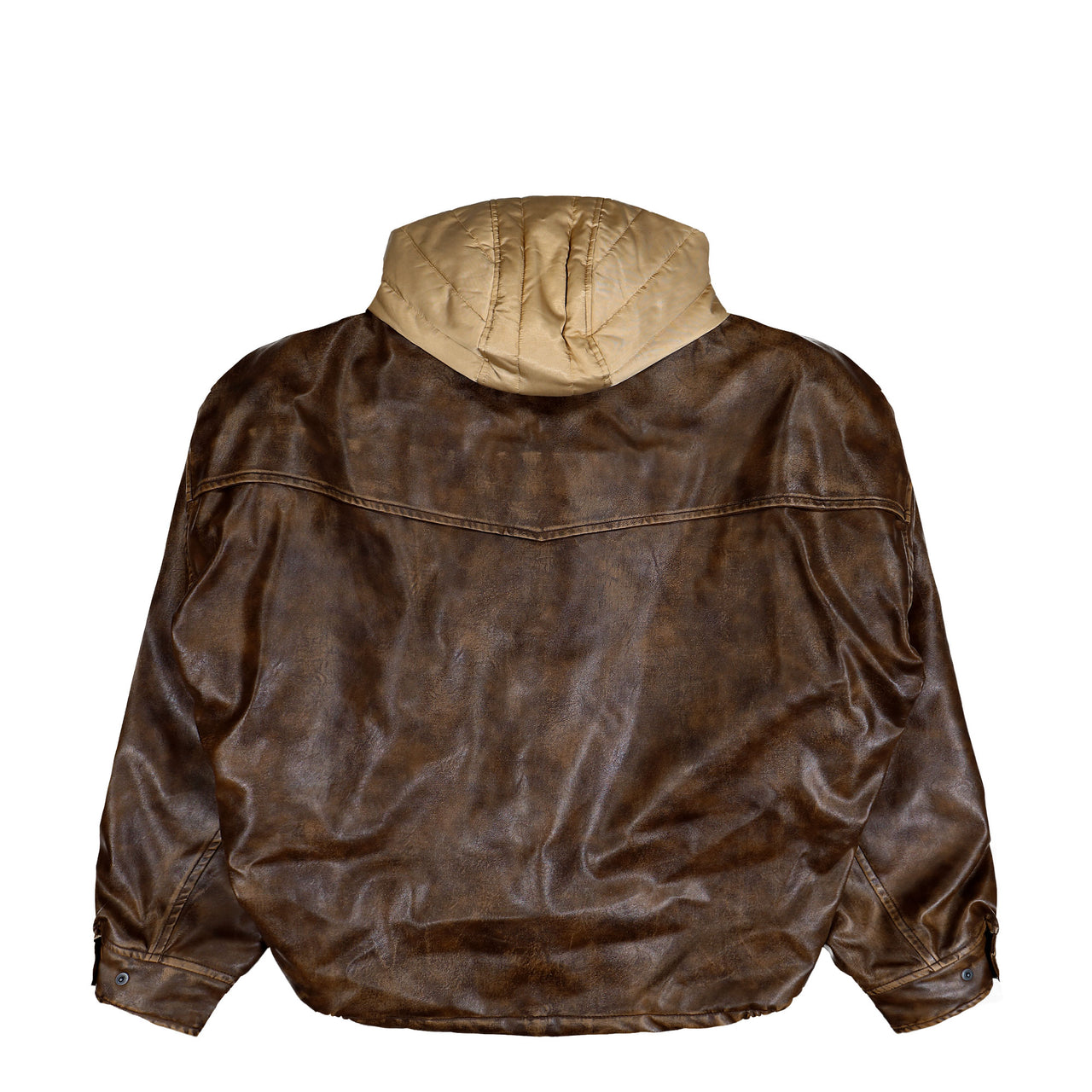 Maison Mihara Yasuhiro Extended Placket Hood Coated Jacket Brown Jackets A15BL072 Detail View 1 | GATE