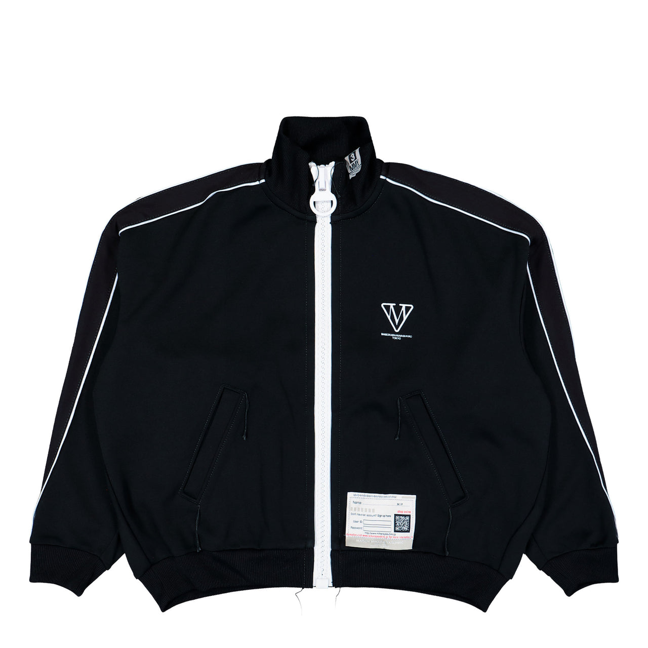 Maison Mihara Yasuhiro Amateur Sewn Track Jacket Black Tracksuit Tops A16JK581 Detail View 1 | GATE