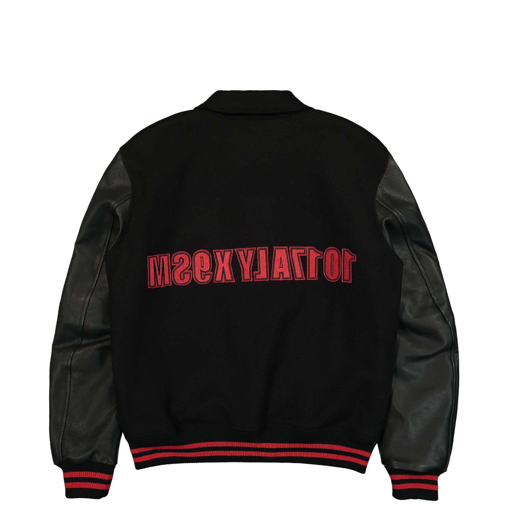 1017 Alyx 9SM Logo Varsity Jacket Black Detail view 2 | Gate