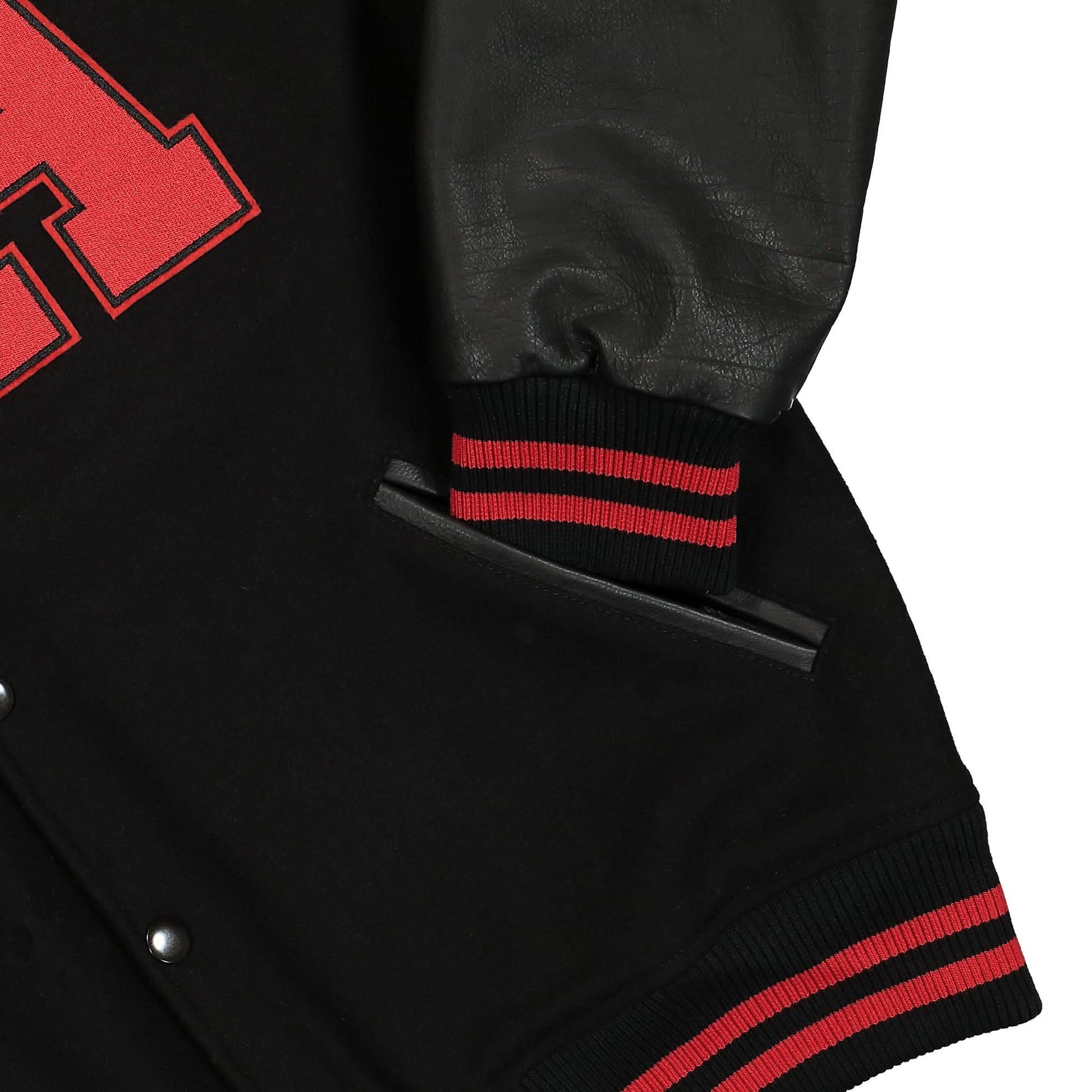1017 Alyx 9SM Logo Varsity Jacket Black Detail view 4 | Gate