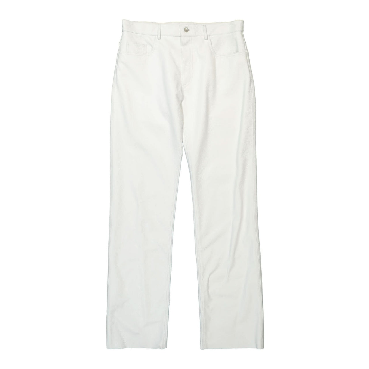 1017 Alyx 9SM 5 Pocket Leather Pant White Detail view 1 | Gate