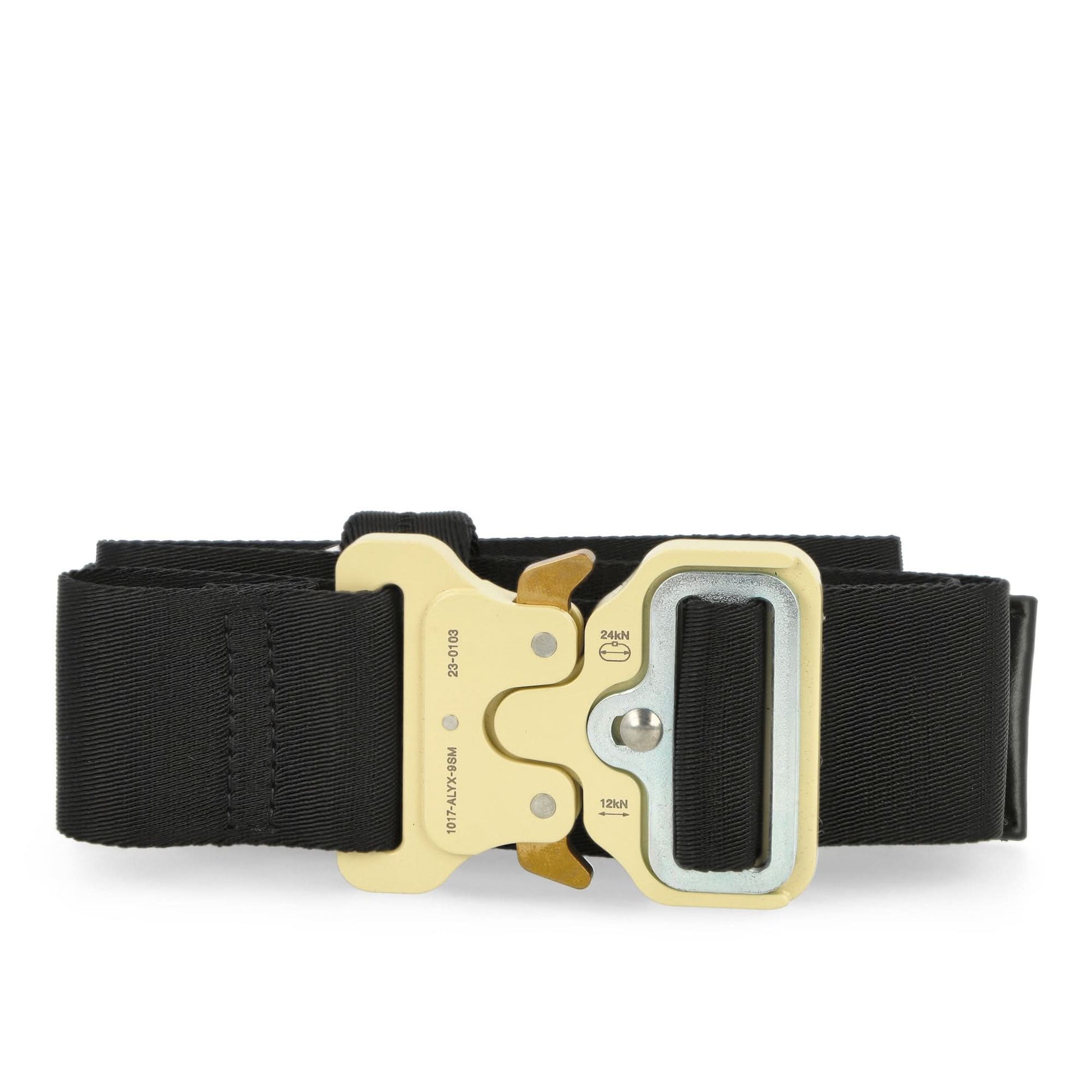 1017 Alyx 9SM Classic Rollercoaster Buckle Belt Beige Detail view 2 | Gate