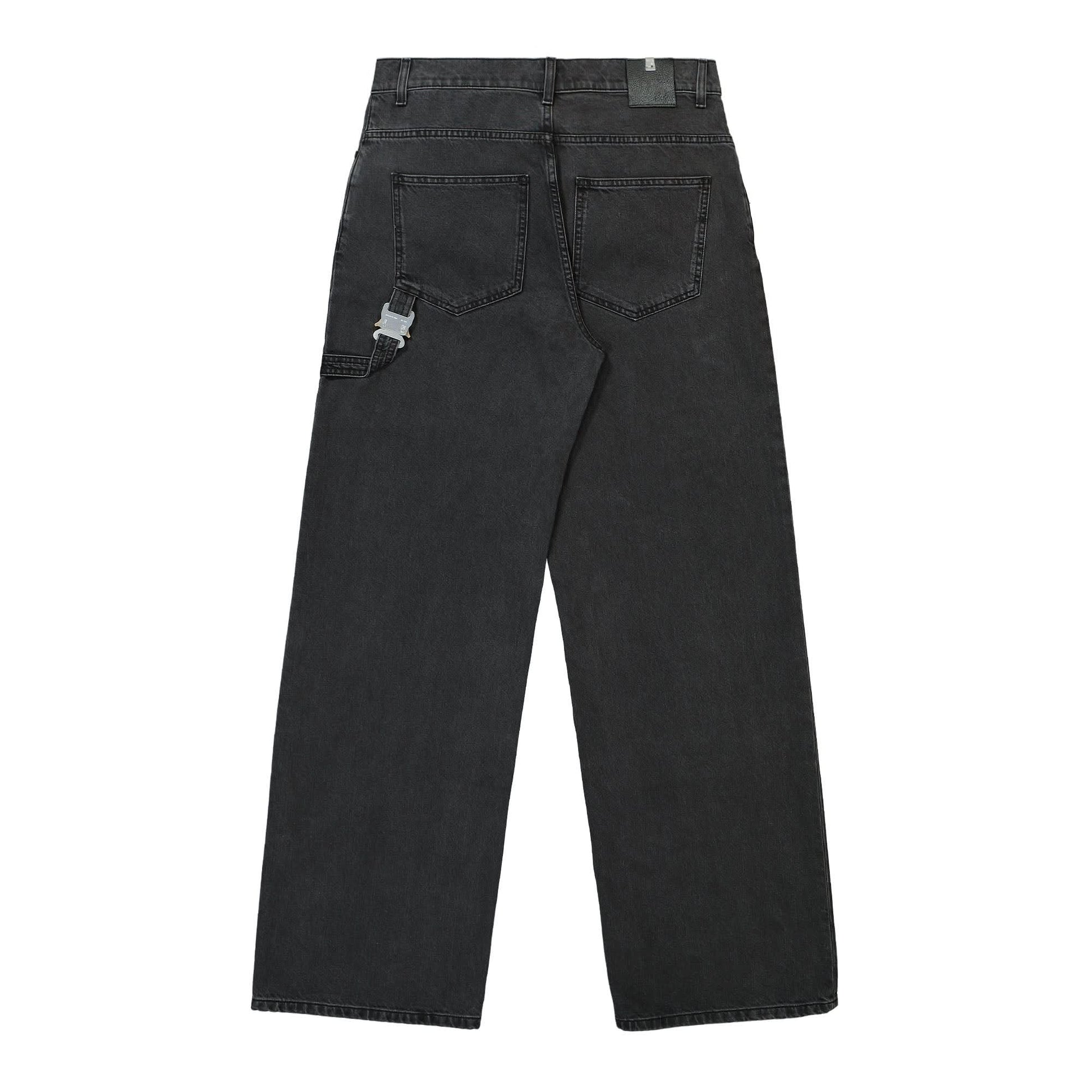 1017 Alyx 9SM Wide Leg Jeans With Buckle Black Detail view 2 | Gate