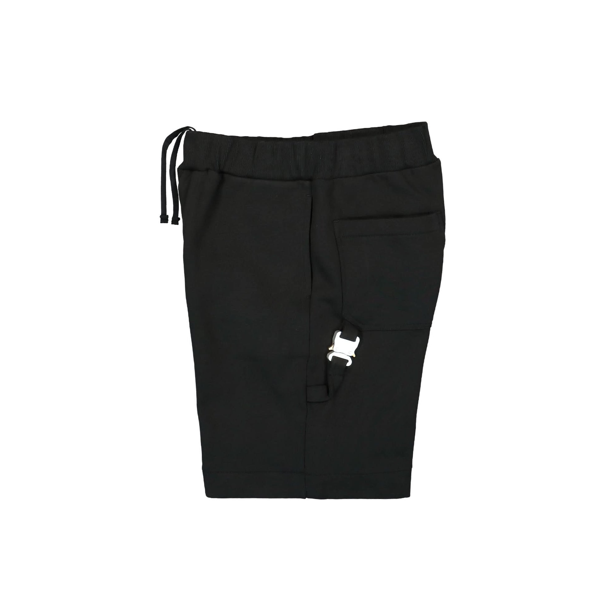 1017 Alyx 9SM Carpenter Sweatshorts With Buckle Detail Black Detail view 3 | Gate