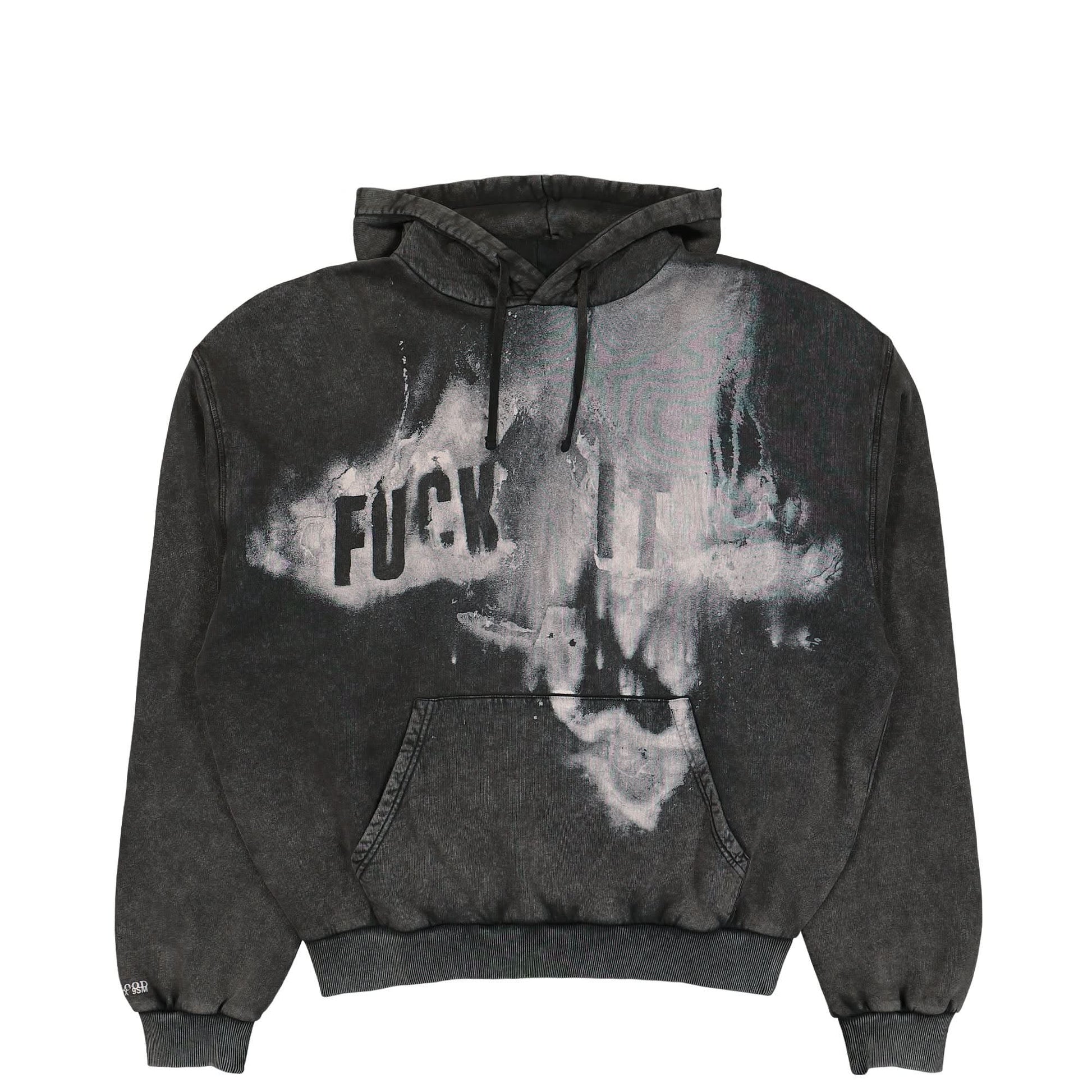 1017 Alyx 9SM Mark Flood Oversized Graphic Hoodie Black Detail view 1 | Gate